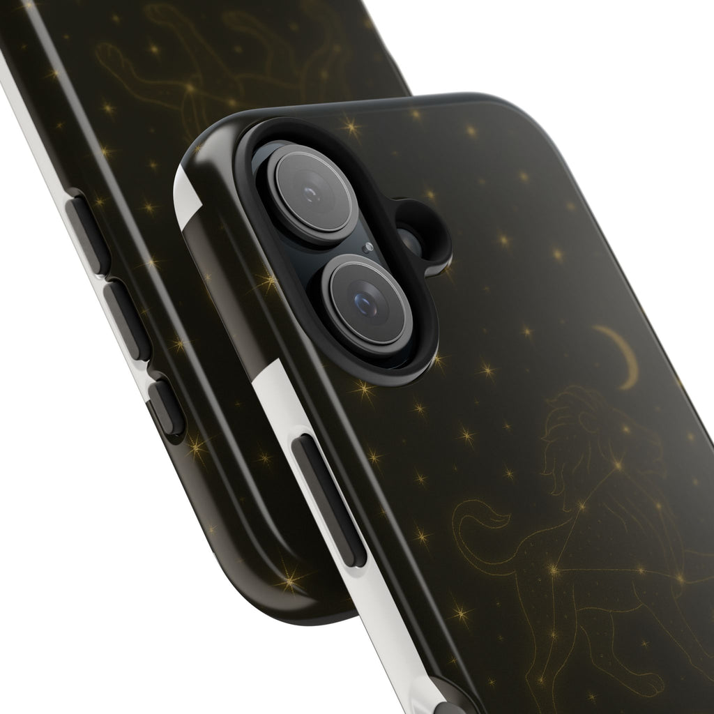 Leo Constellation Tough Phone Case — Zodiac Lion Design with Moon & Stars