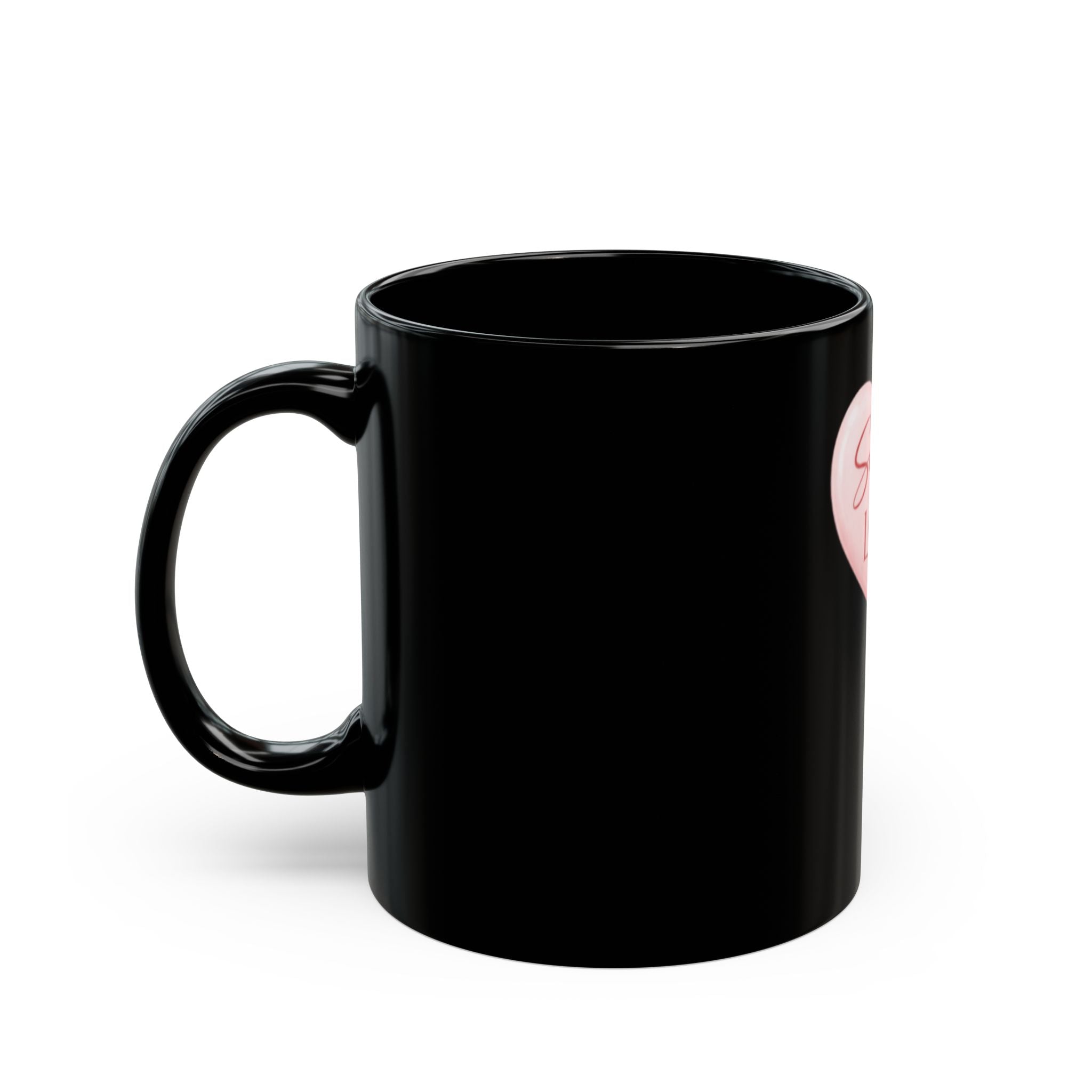 "Sucker for Love" Black Mug — Heart Lollipop