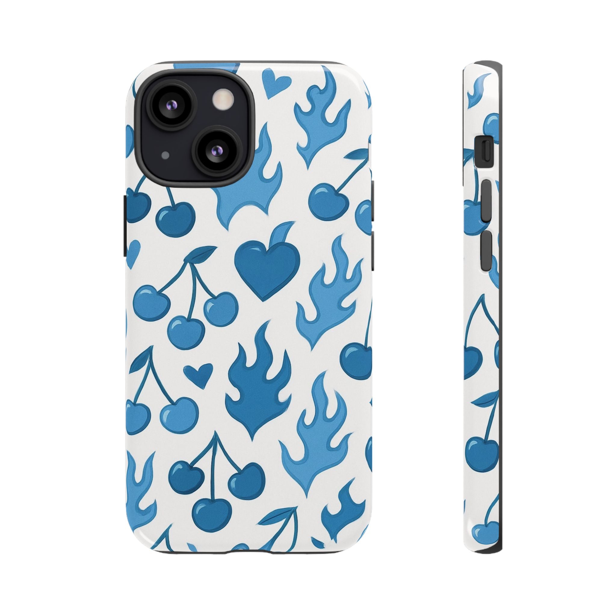 Blue Flaming Heart Phone Case