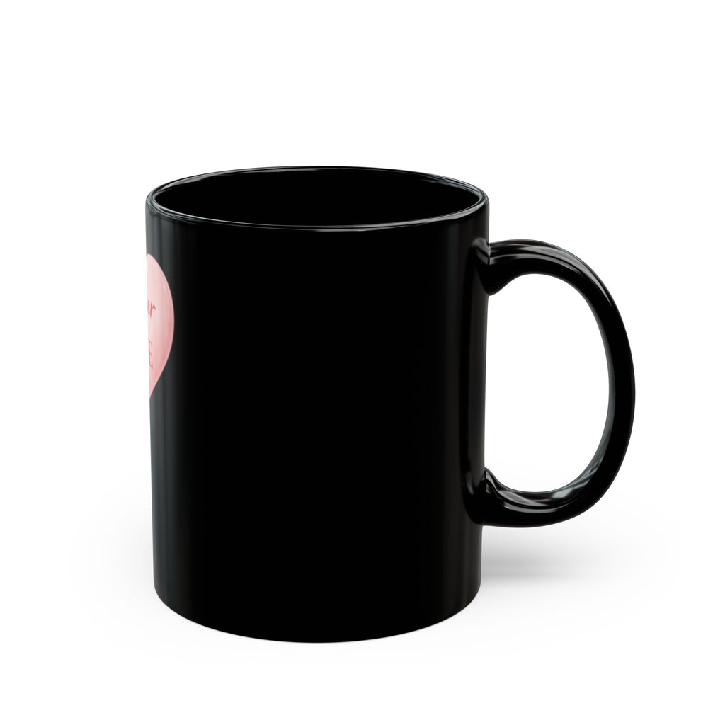 "Sucker for Love" Black Mug — Heart Lollipop