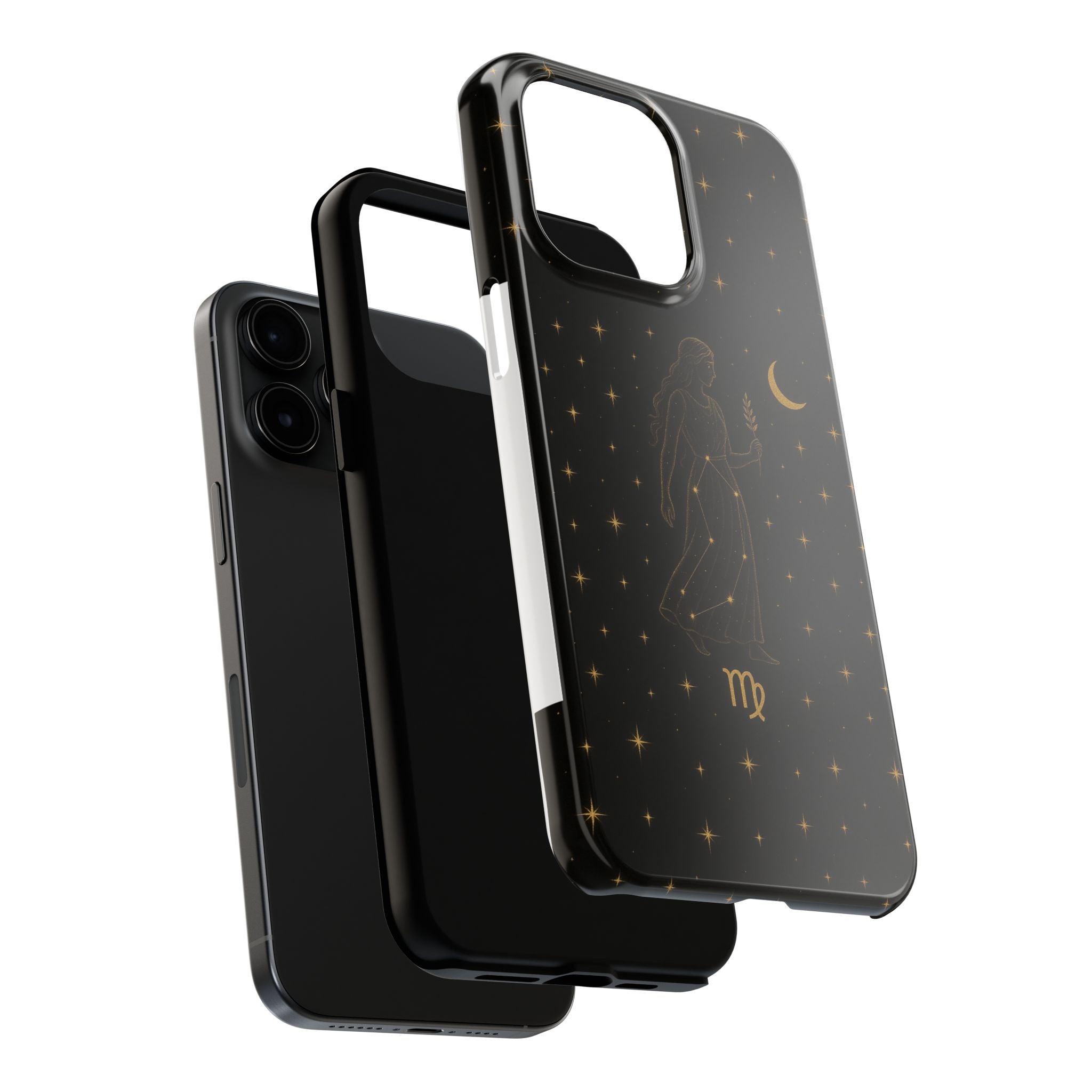 Virgo Tough Phone Case — Gold Constellation Zodiac Design