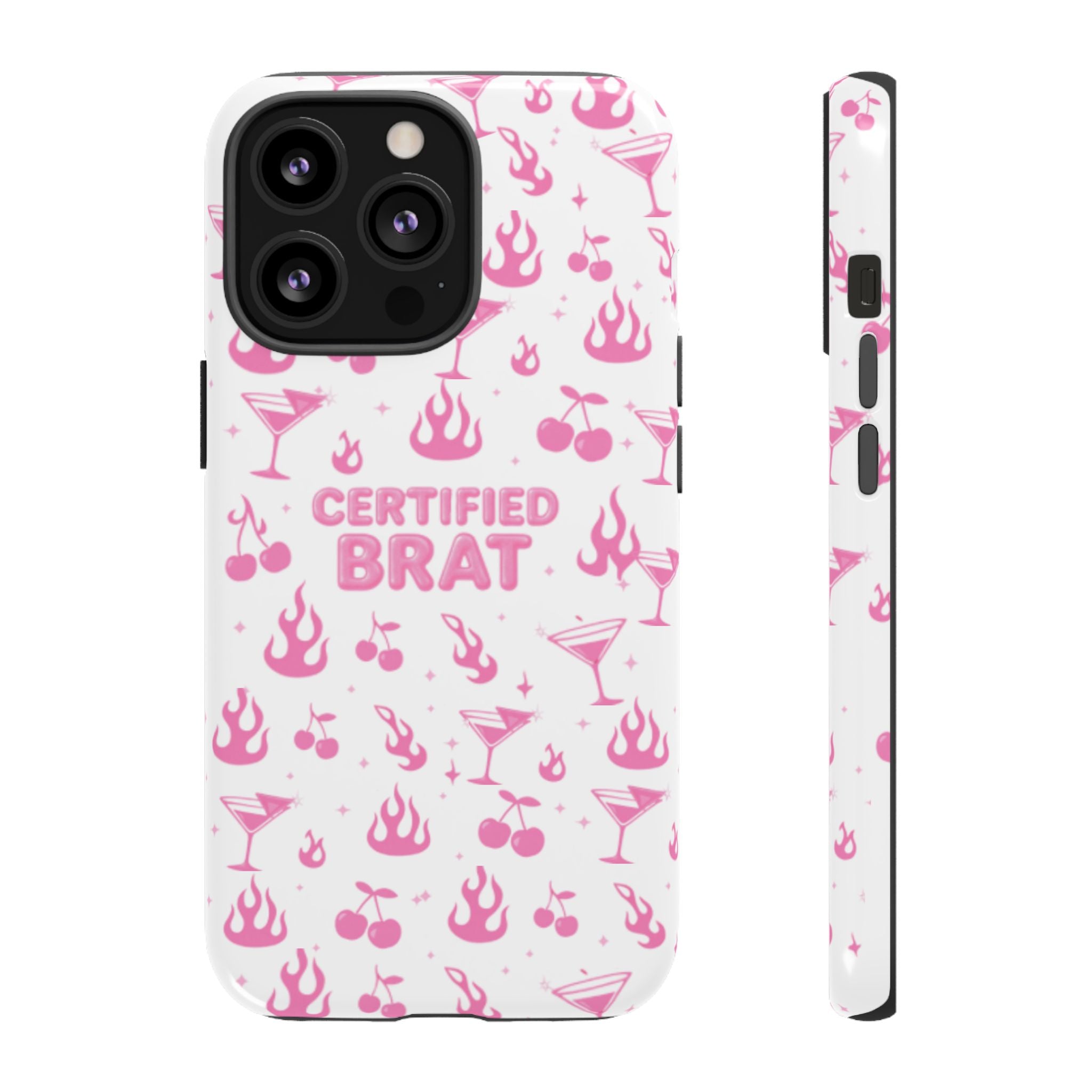 Certified Brat Pink Pattern Phone Case