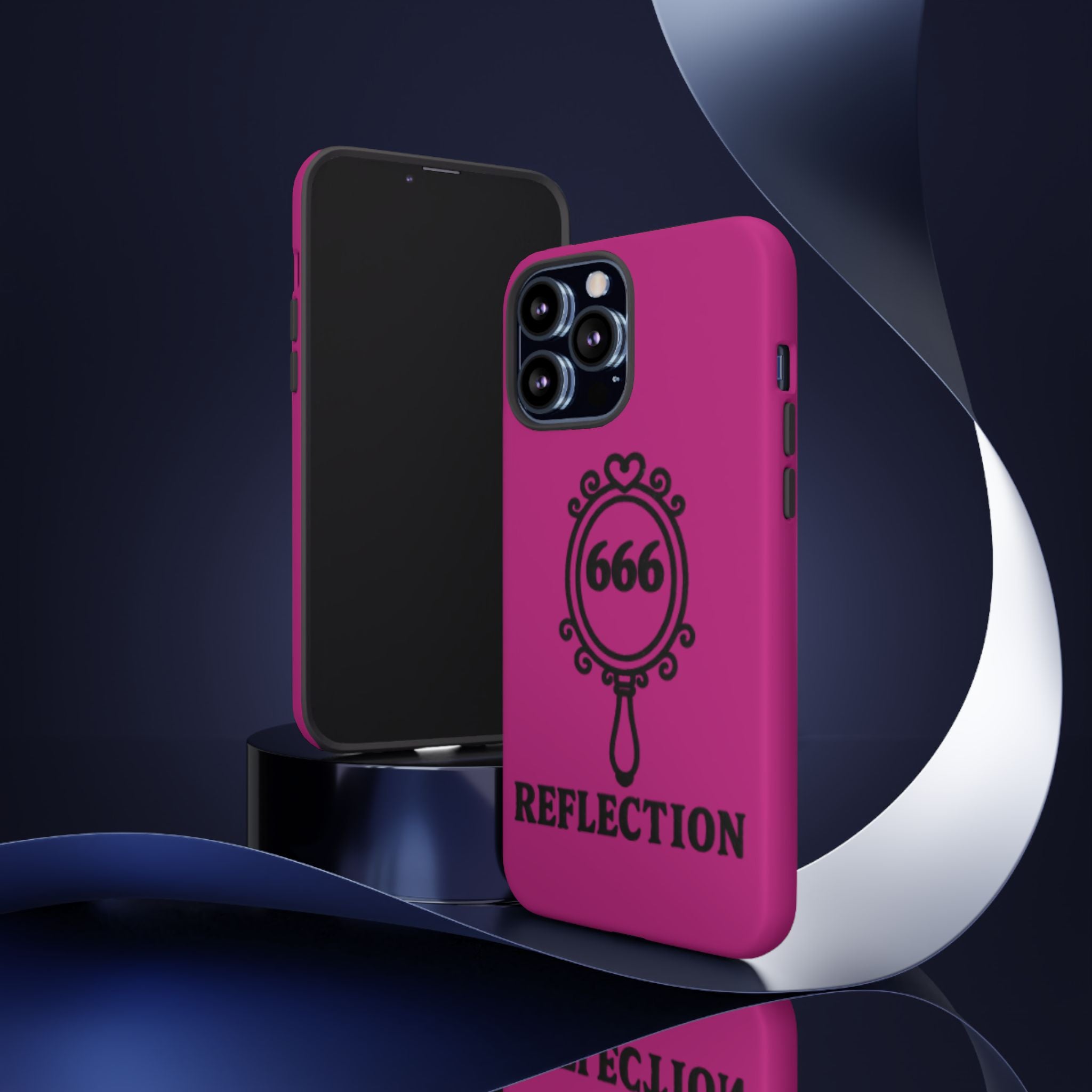 Black & Pink 666 Reflection Phone Case