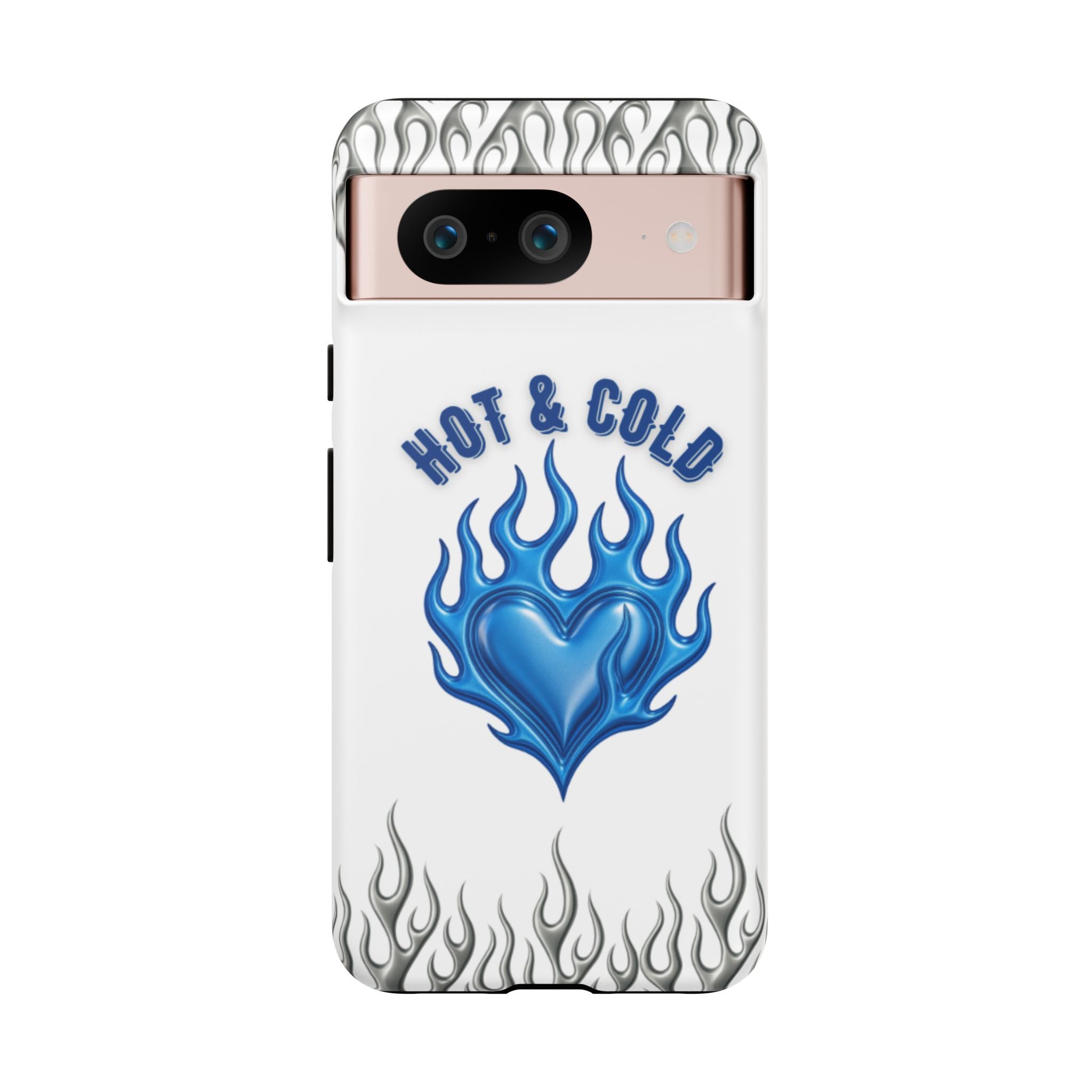 Hot & Cold Blue Flame Heart Phone Case