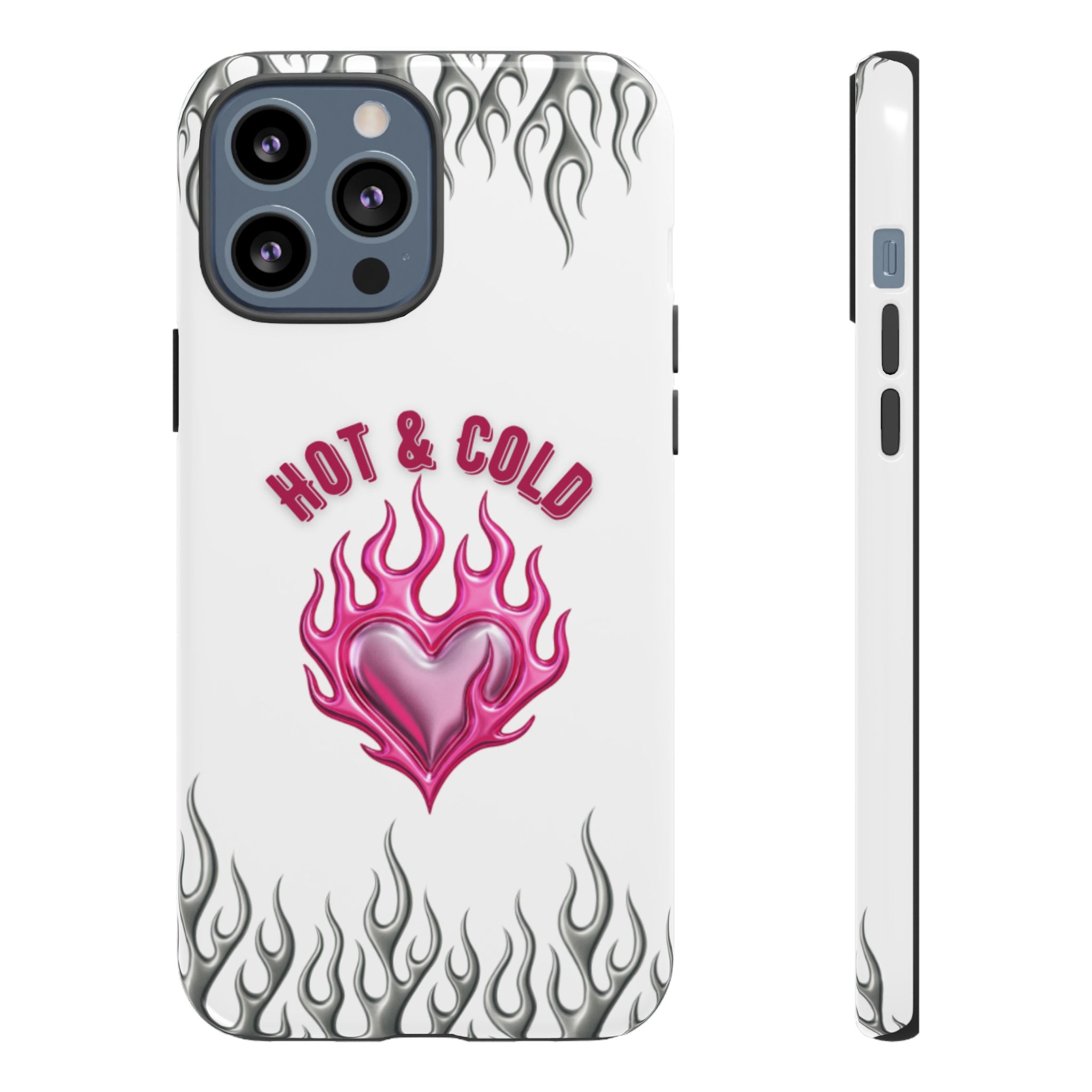 Hot & Cold Pink Flame Tough Phone Case