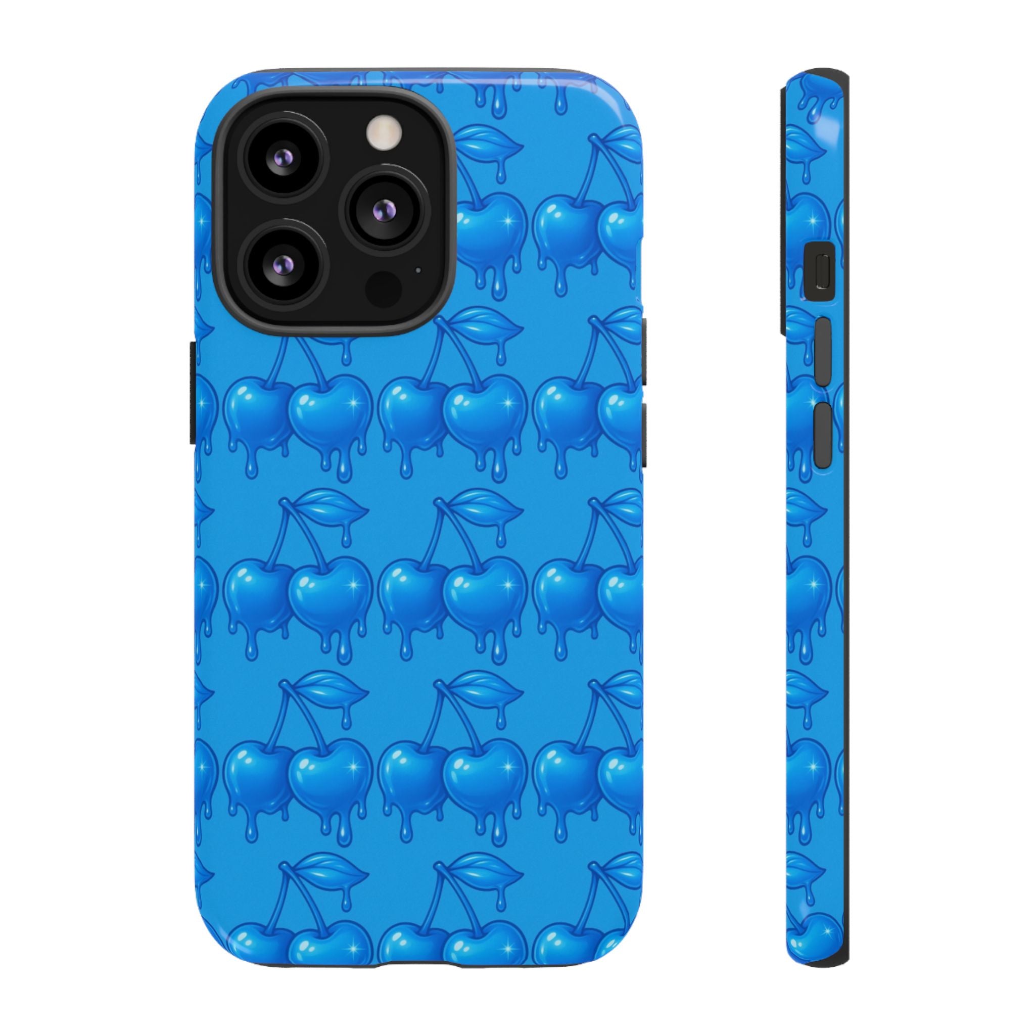 Blue Dripping Cherry Tough Phone Case