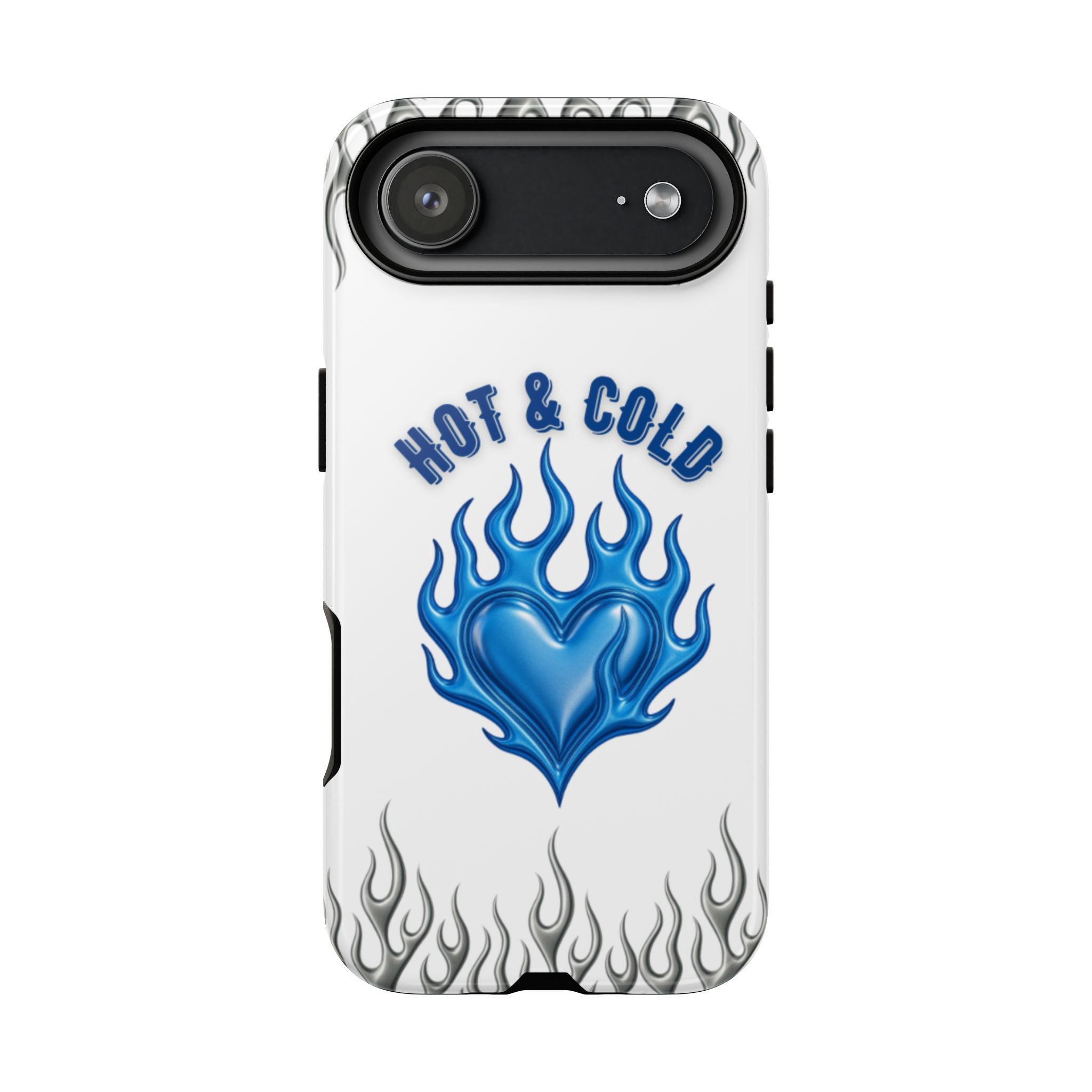 Hot & Cold Blue Flame Heart Phone Case
