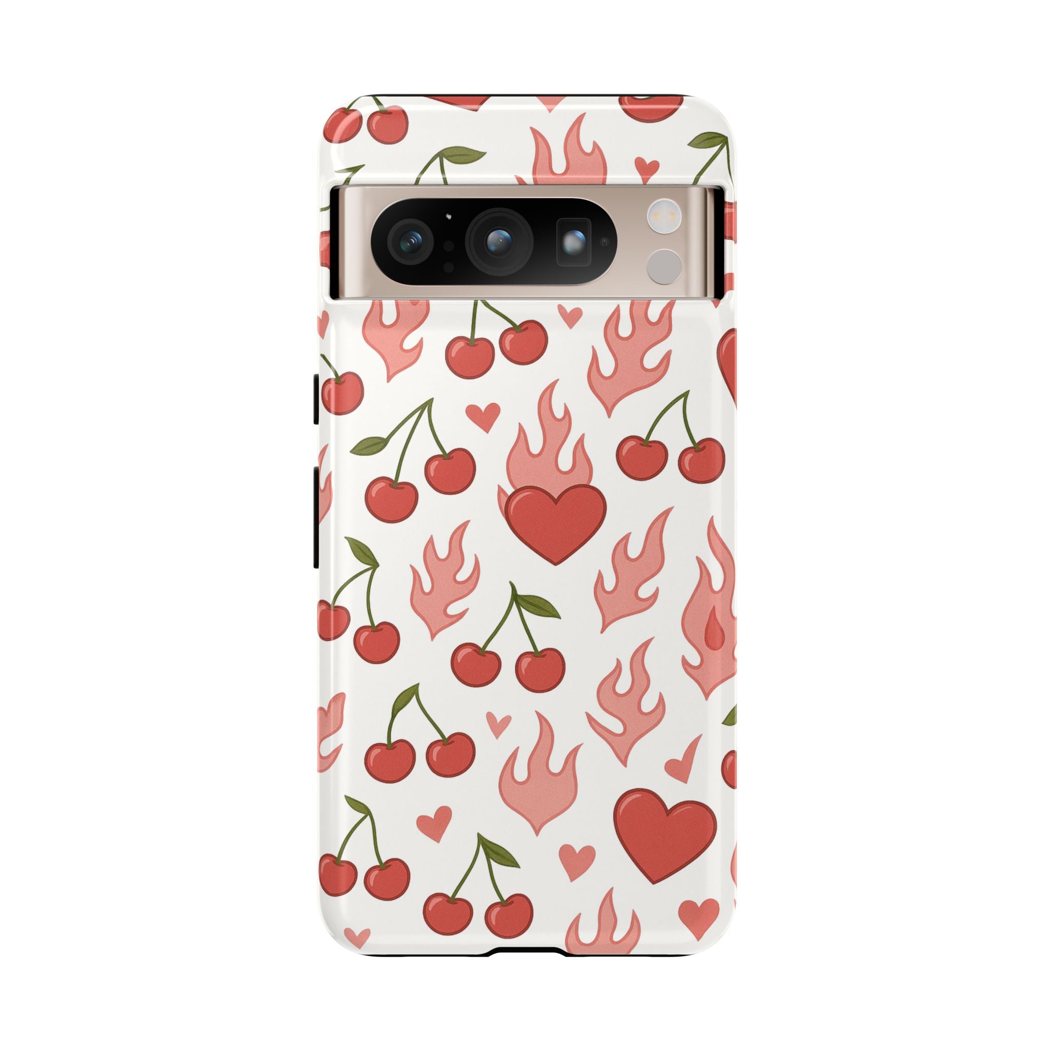 Pink Flaming Heart Phone Case