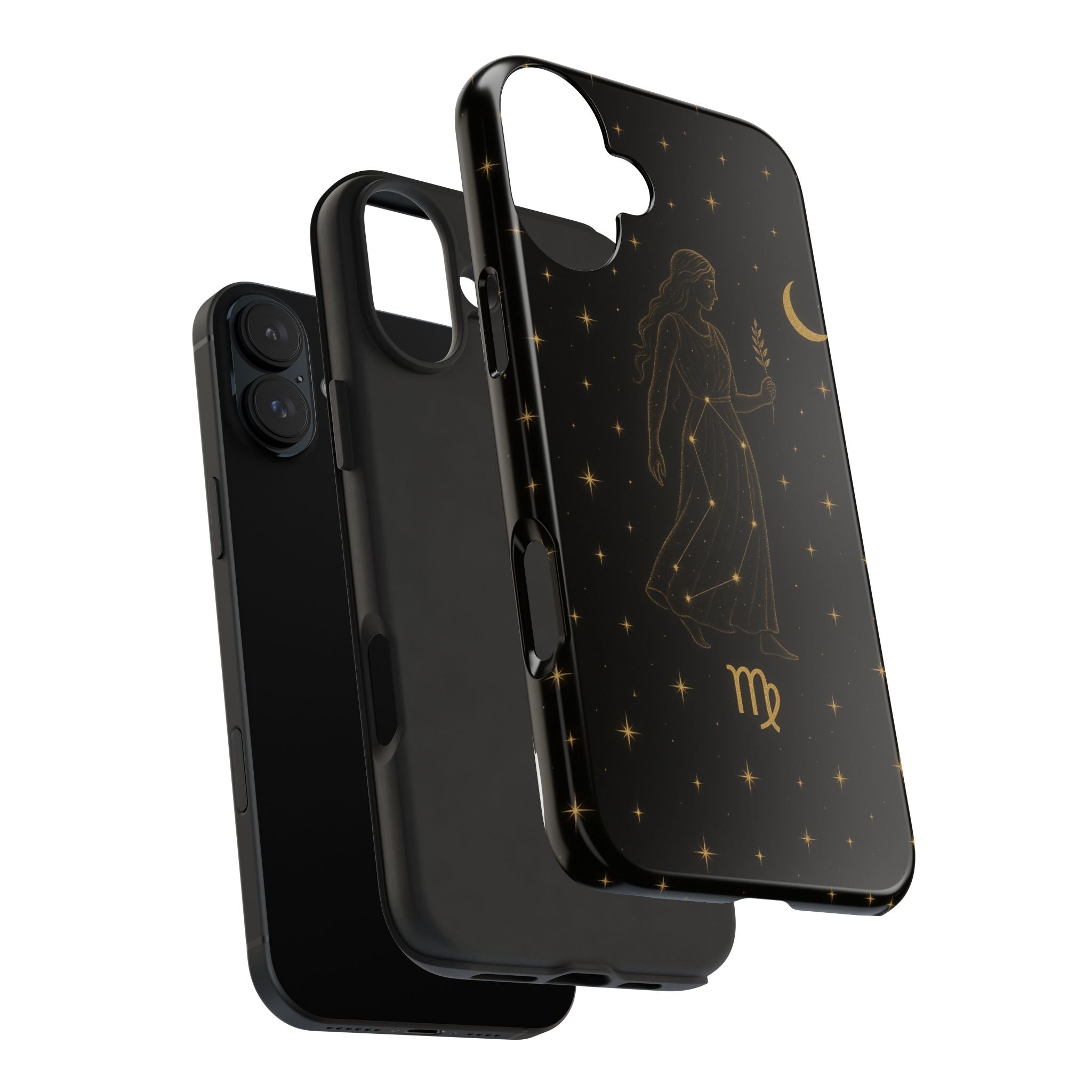 Virgo Tough Phone Case — Gold Constellation Zodiac Design