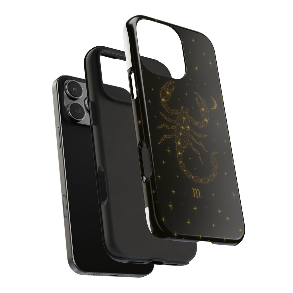 Scorpio Constellation Tough Phone Case — Black & Gold Zodiac Protection