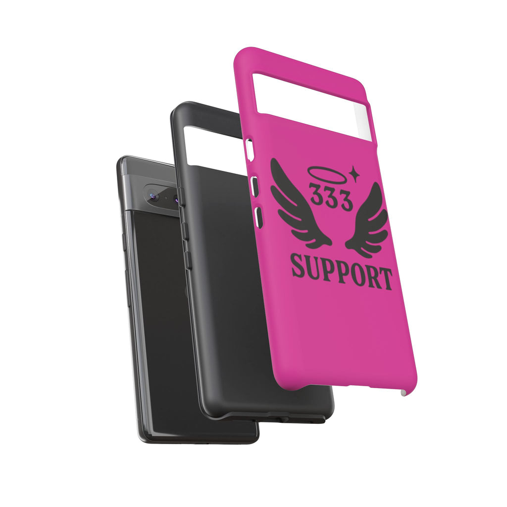 Black & Pink 333 Support Phone Case