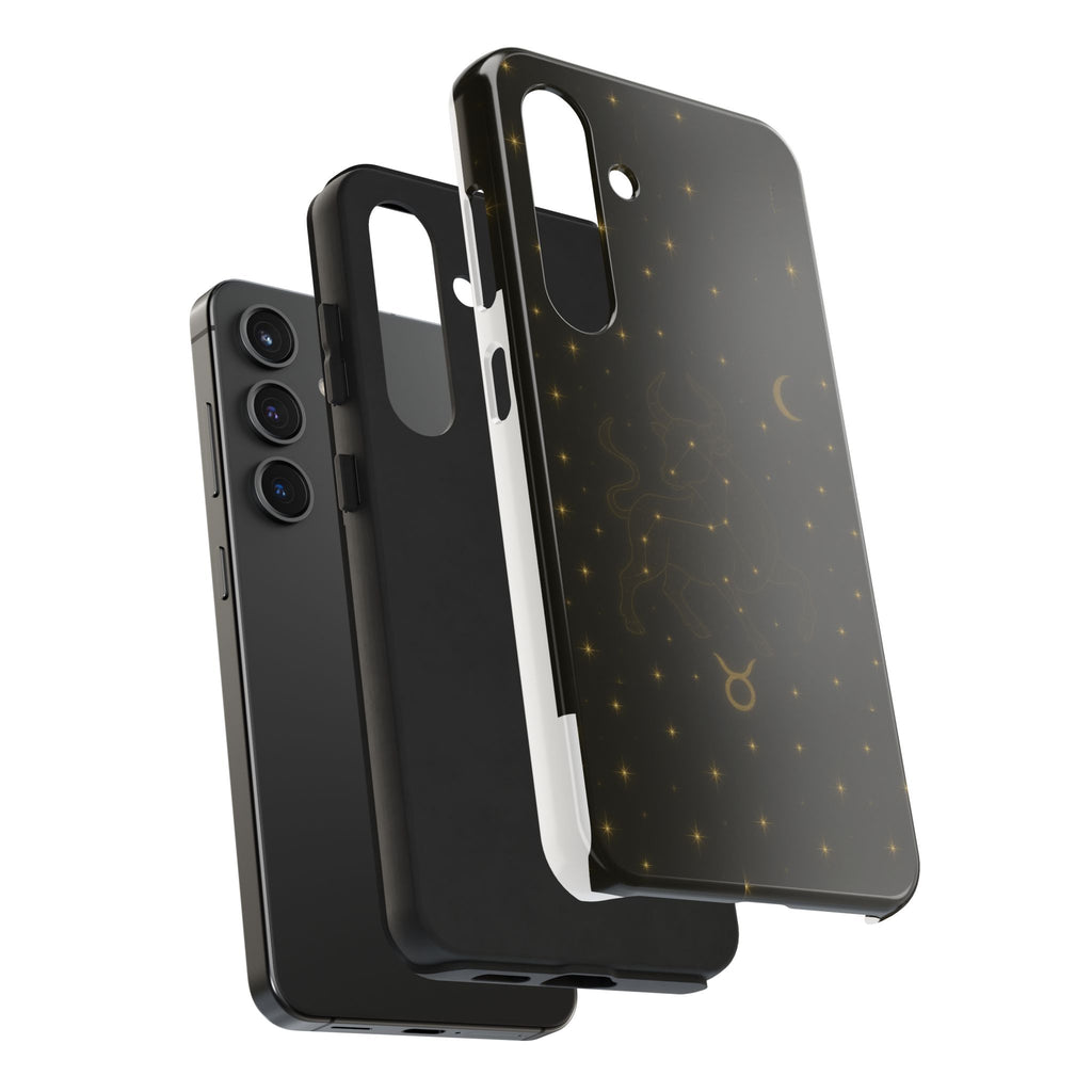 Taurus Constellation Tough Phone Case — Gold Zodiac Bull Phone Case