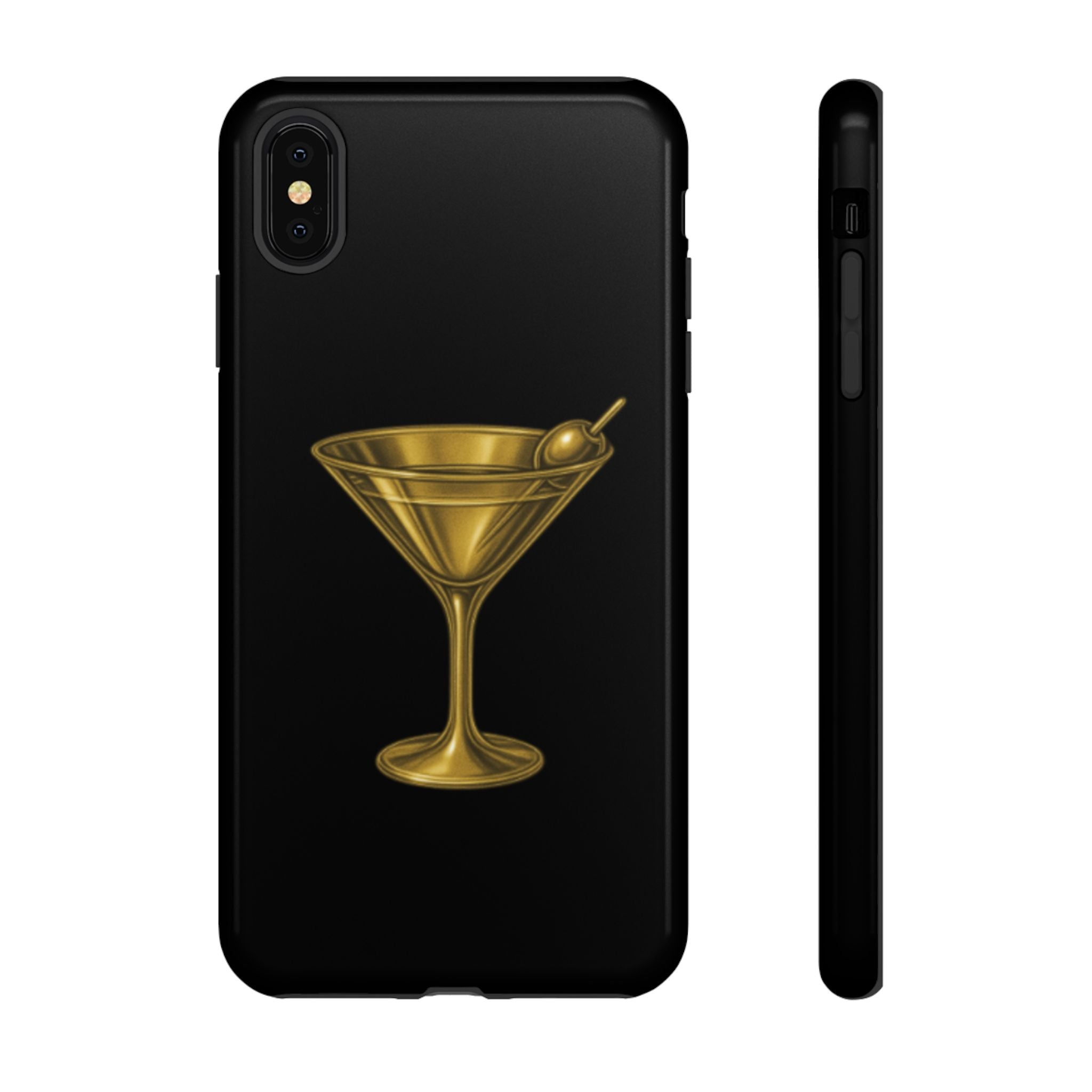 Gold Martini Tough Case Black