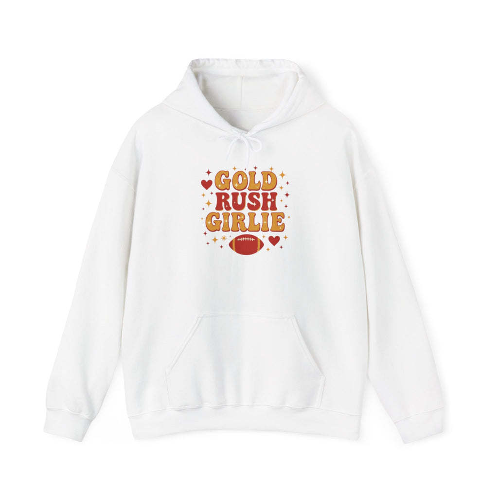 Gold Rush Girlie Football Themed Hoodie