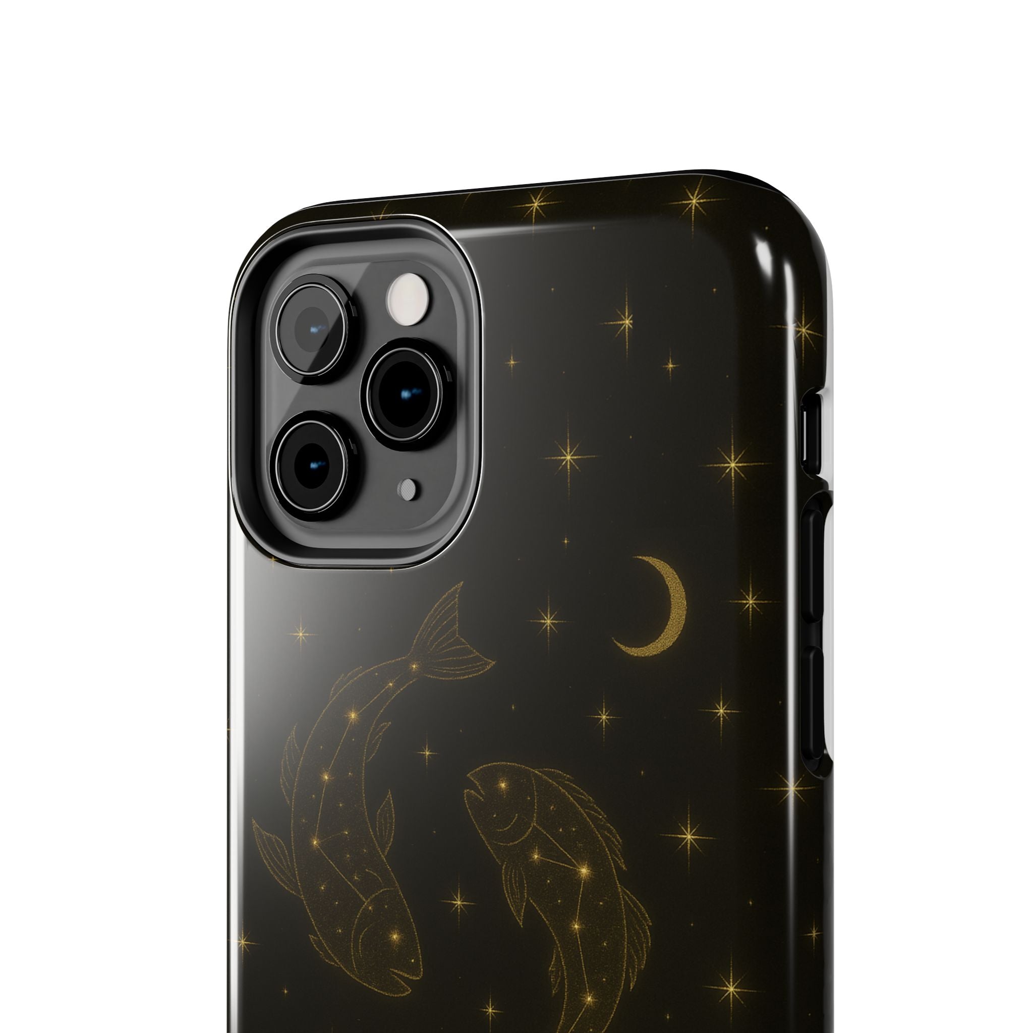Pisces Zodiac Tough Phone Case — Gold Koi Constellation Design