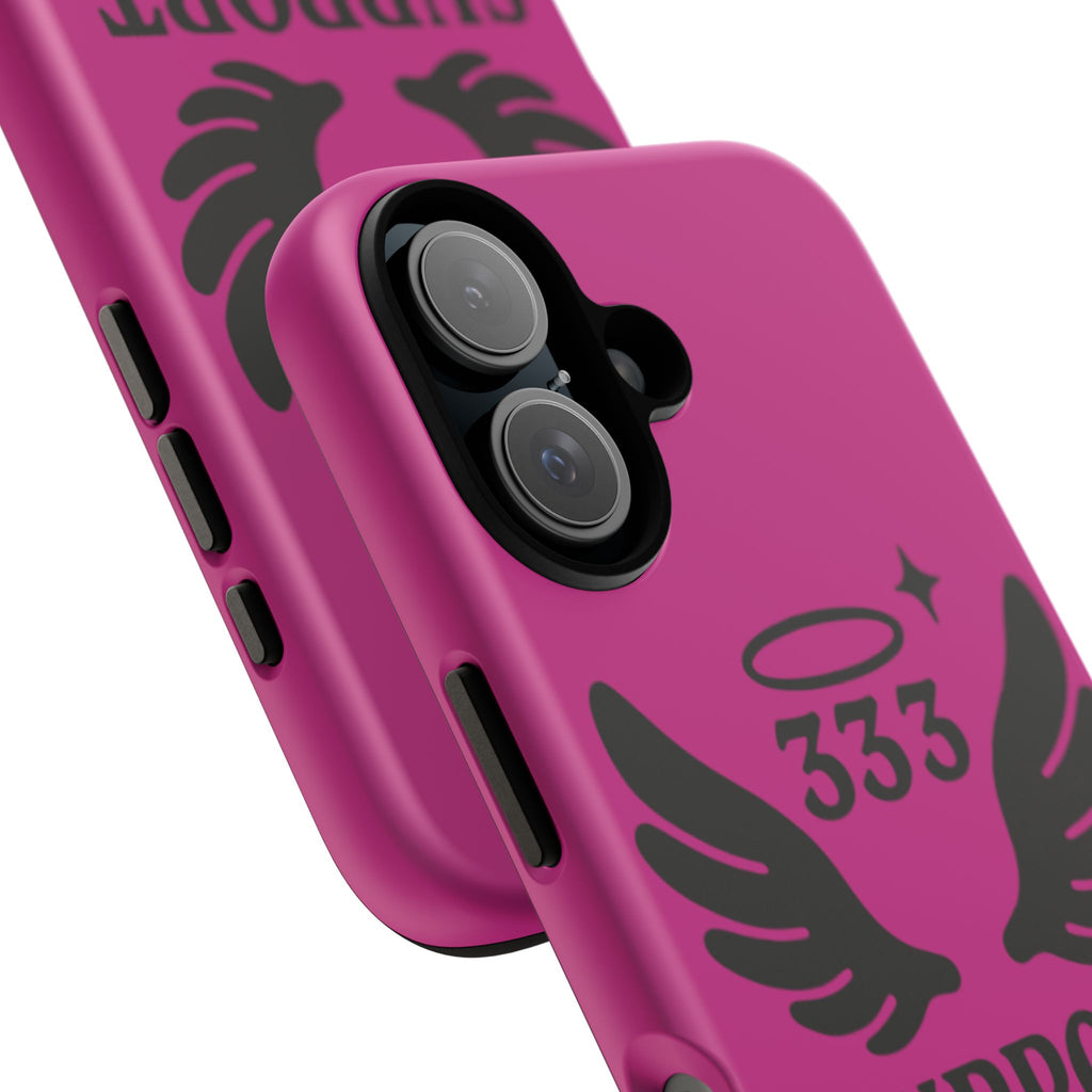 Black & Pink 333 Support Phone Case