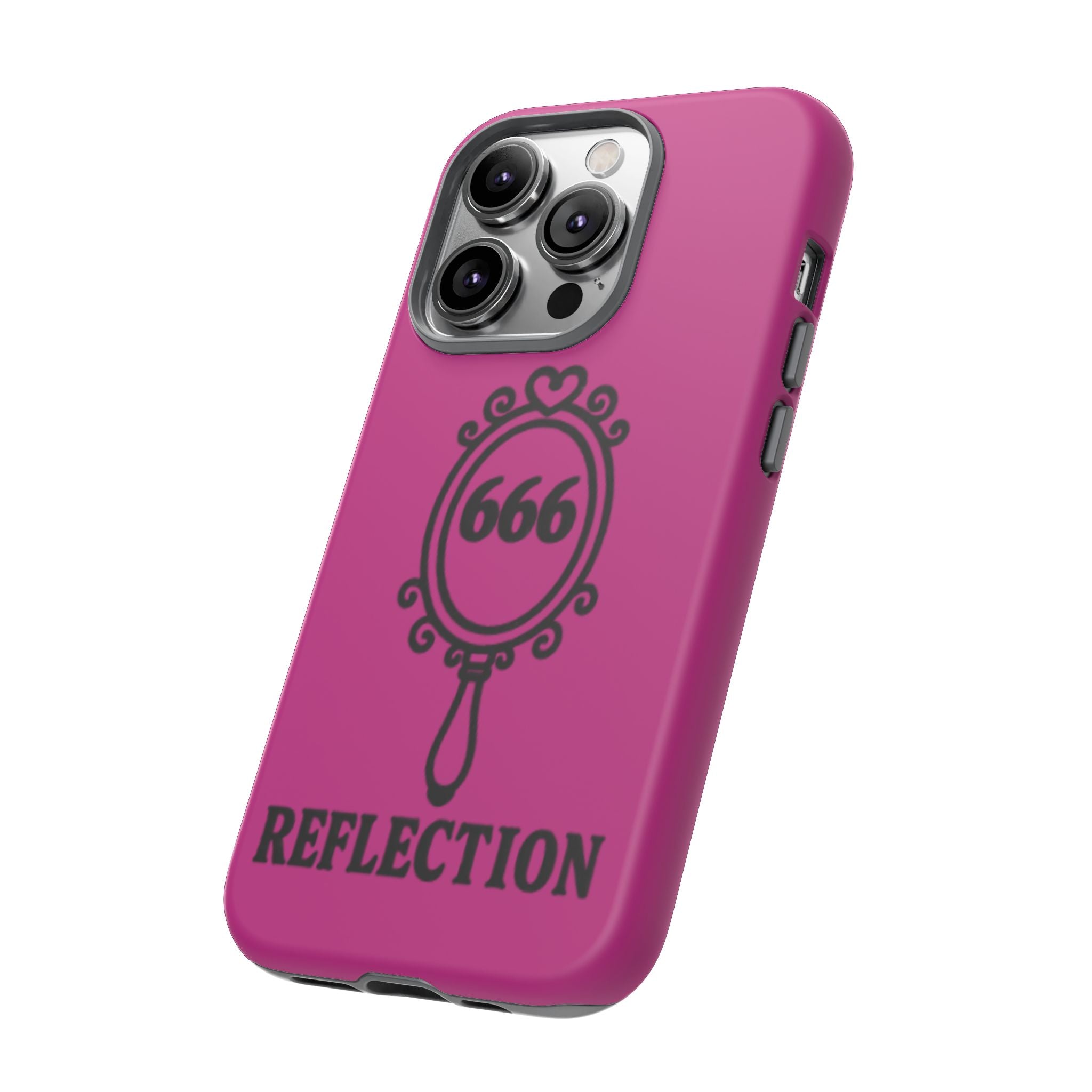 Black & Pink 666 Reflection Phone Case