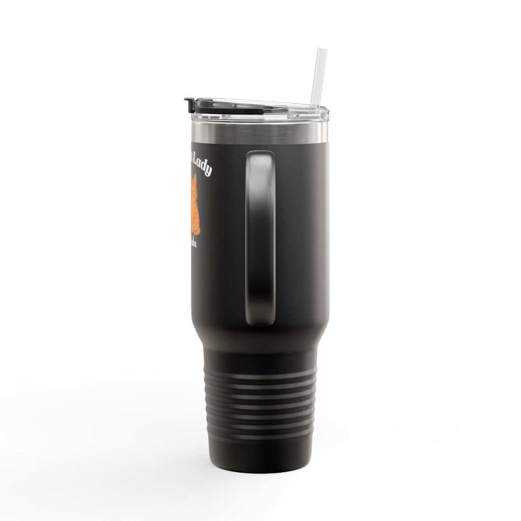 40oz Insulated Travel Mug — “Crazy Cat Lady” Personalized Pet Design
