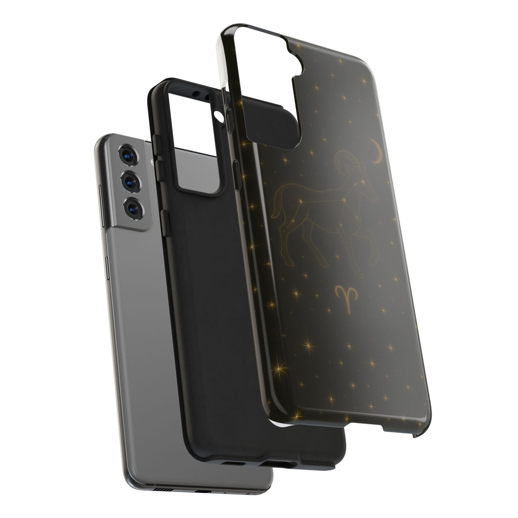 Aries Constellation Tough Phone Case — Zodiac Ram Star Map Design