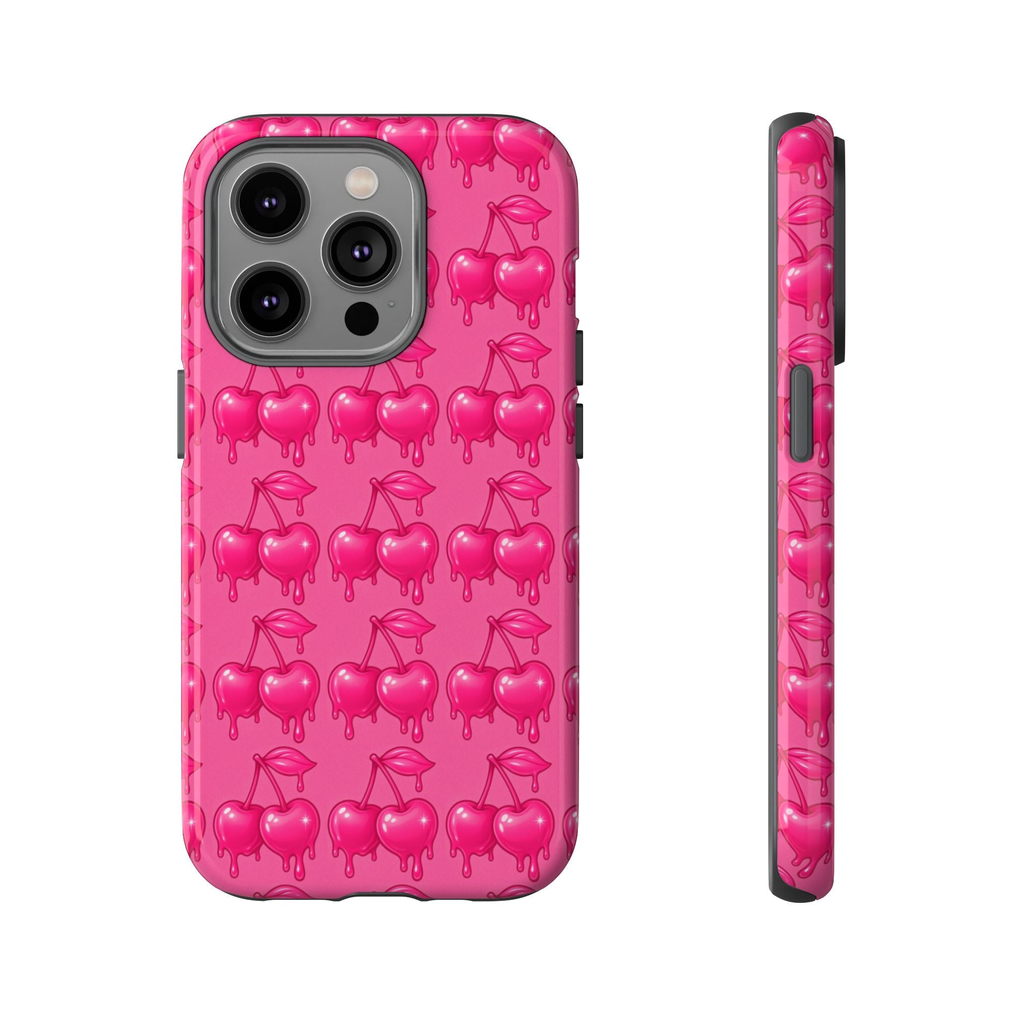 Pink Dripping Cherry Tough Phone Case