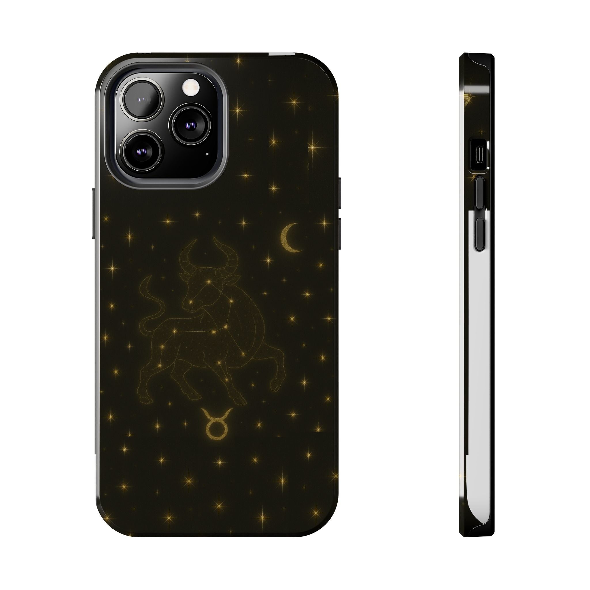 Taurus Constellation Tough Phone Case — Gold Zodiac Bull Phone Case