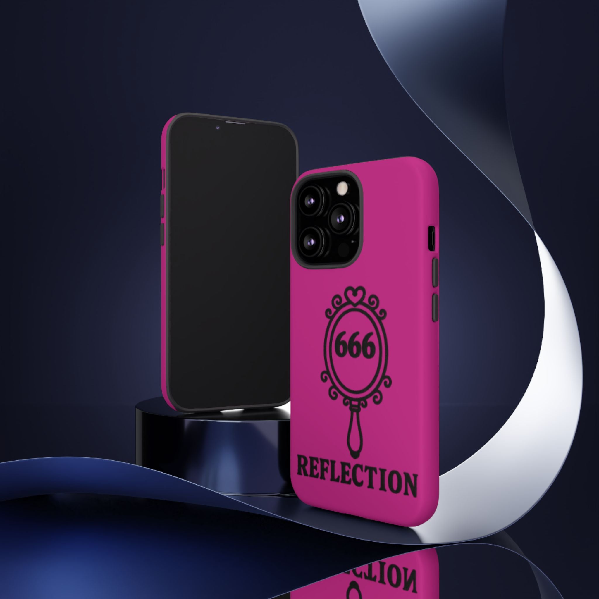 Black & Pink 666 Reflection Phone Case