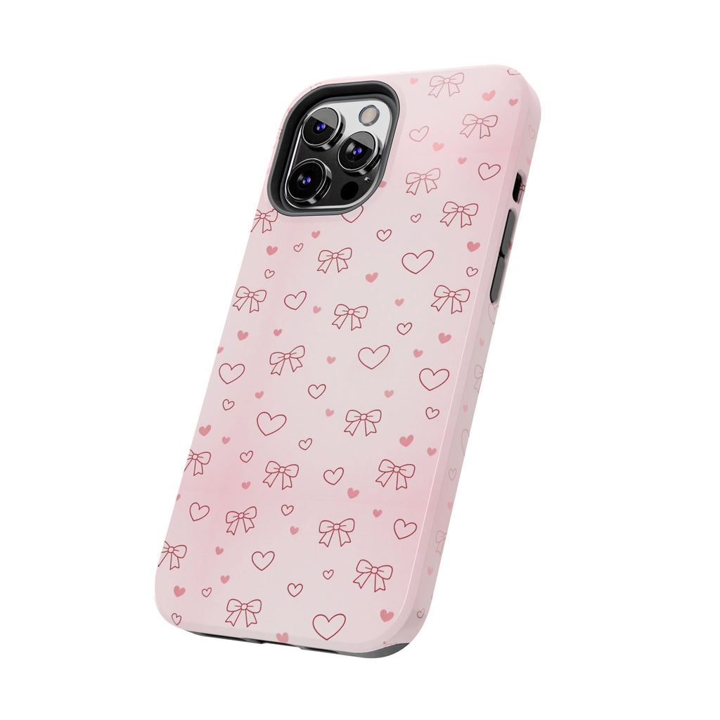 Pink Hearts & Bows Phone Case