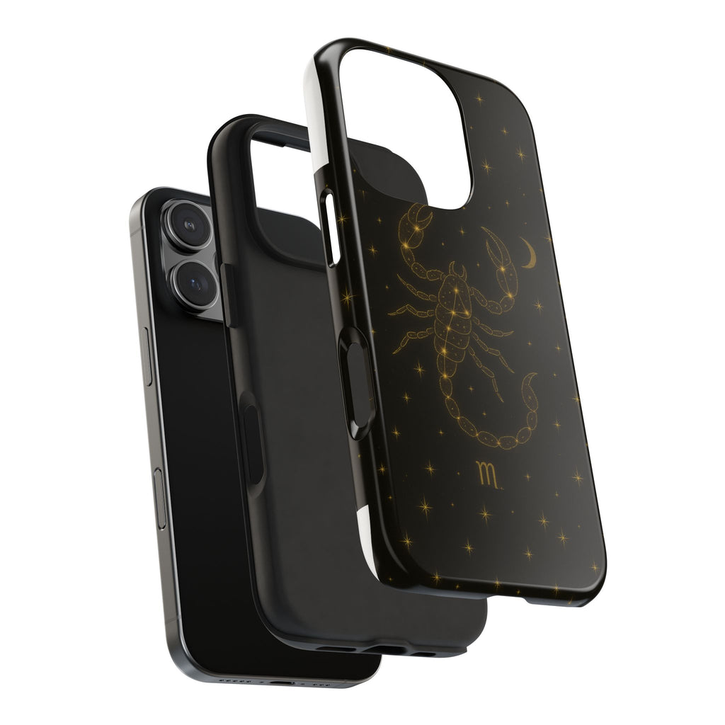 Scorpio Constellation Tough Phone Case — Black & Gold Zodiac Protection