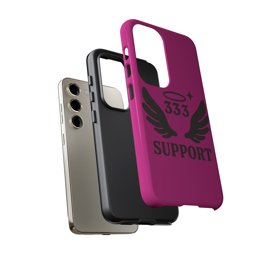 Black & Pink 333 Support Phone Case