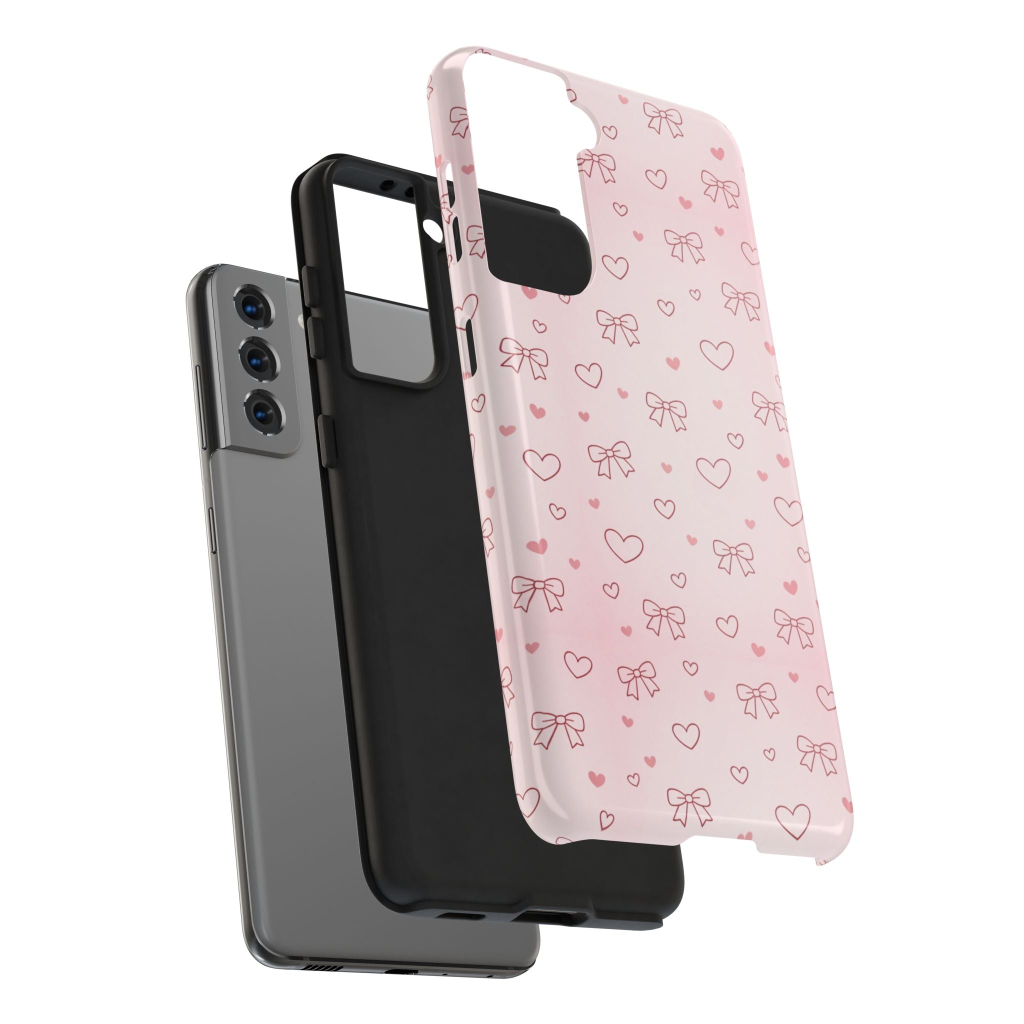 Pink Hearts & Bows Phone Case