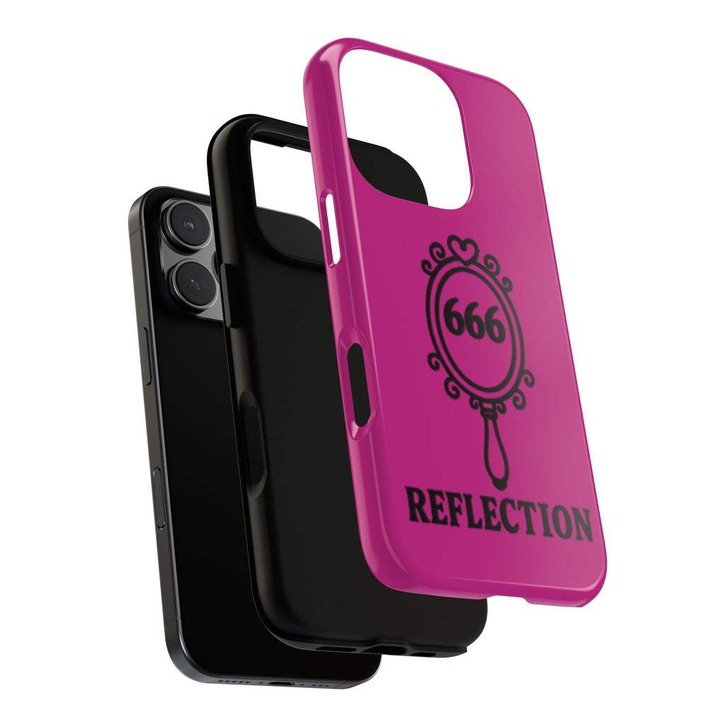 Black & Pink 666 Reflection Phone Case