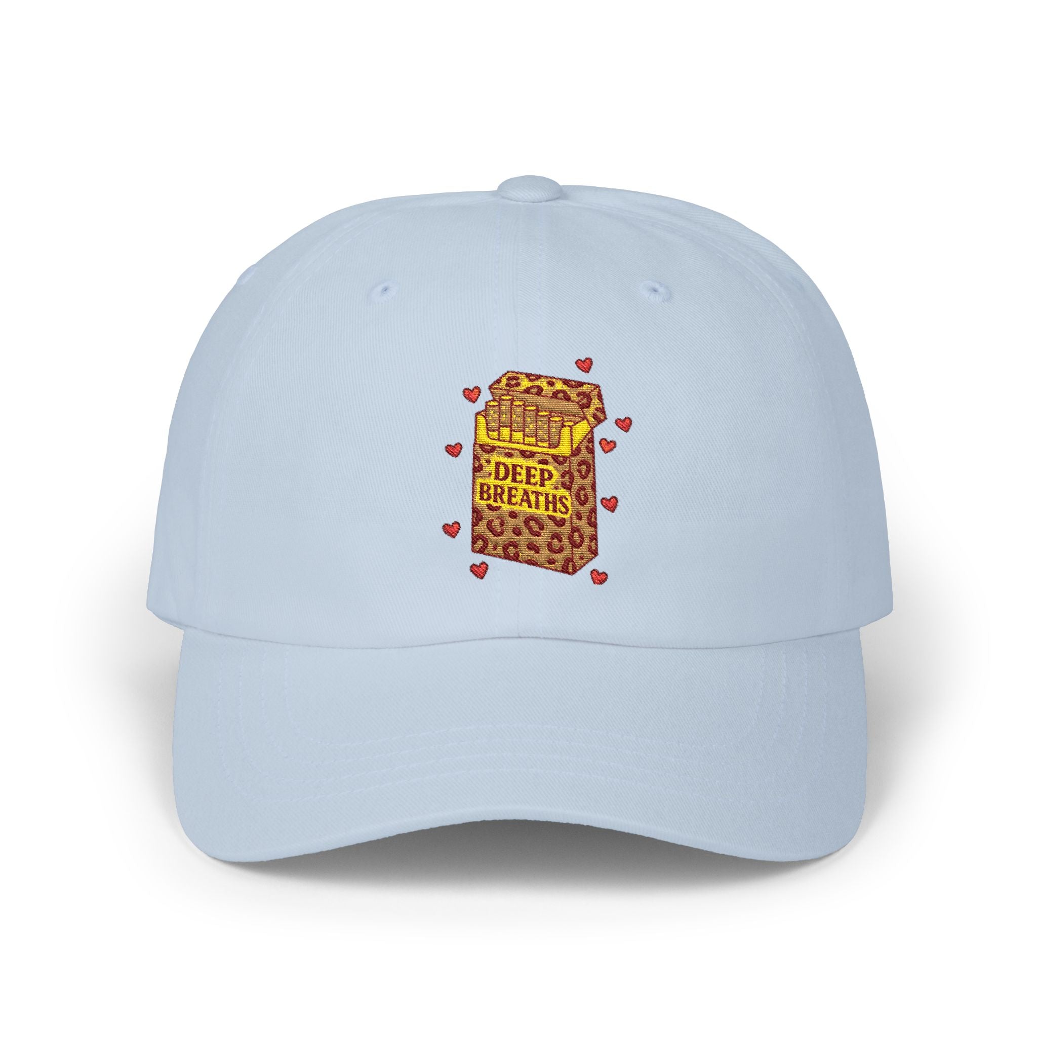 'Deep Breaths Leopard Cigarettes Graphic Dad Cap
