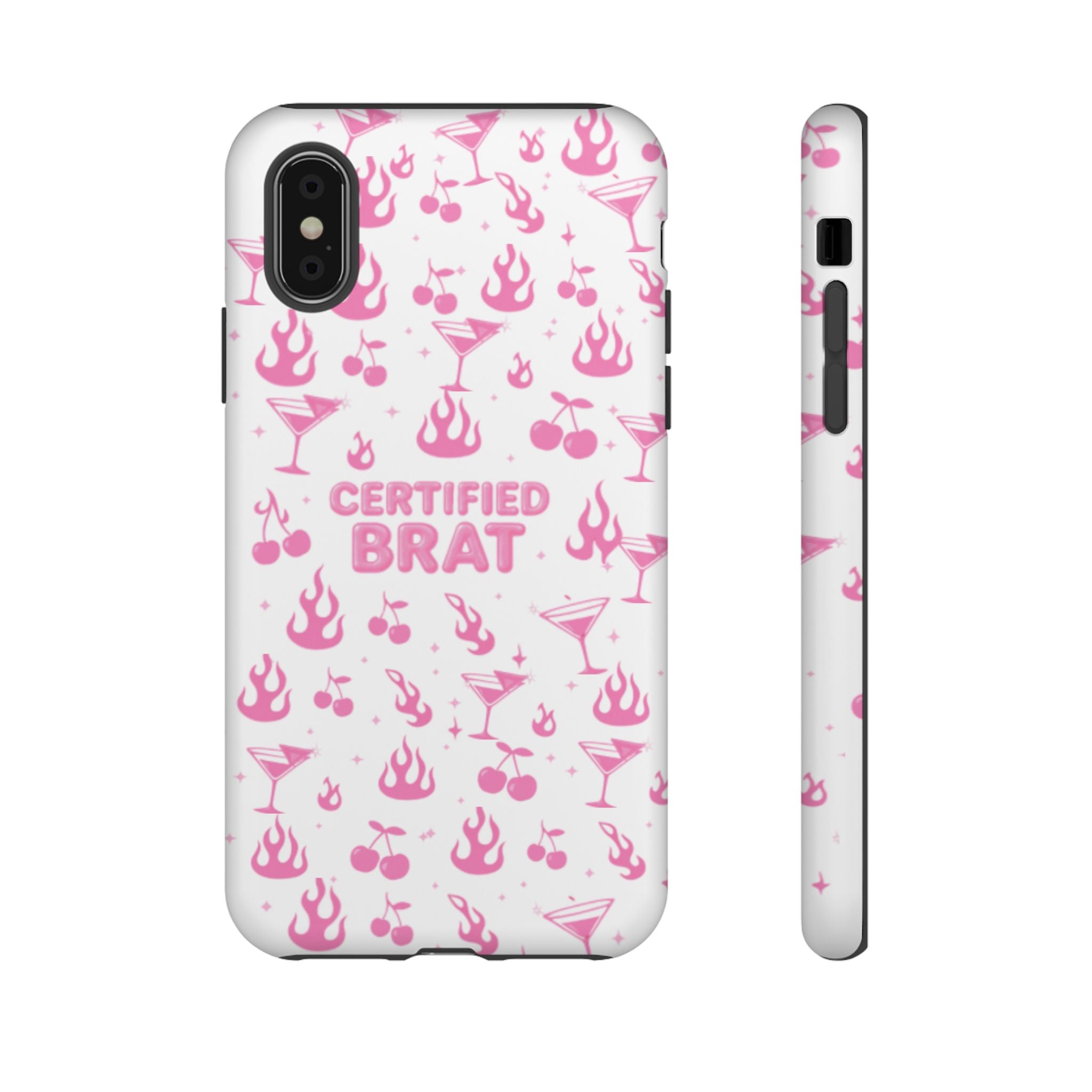 Certified Brat Pink Pattern Phone Case