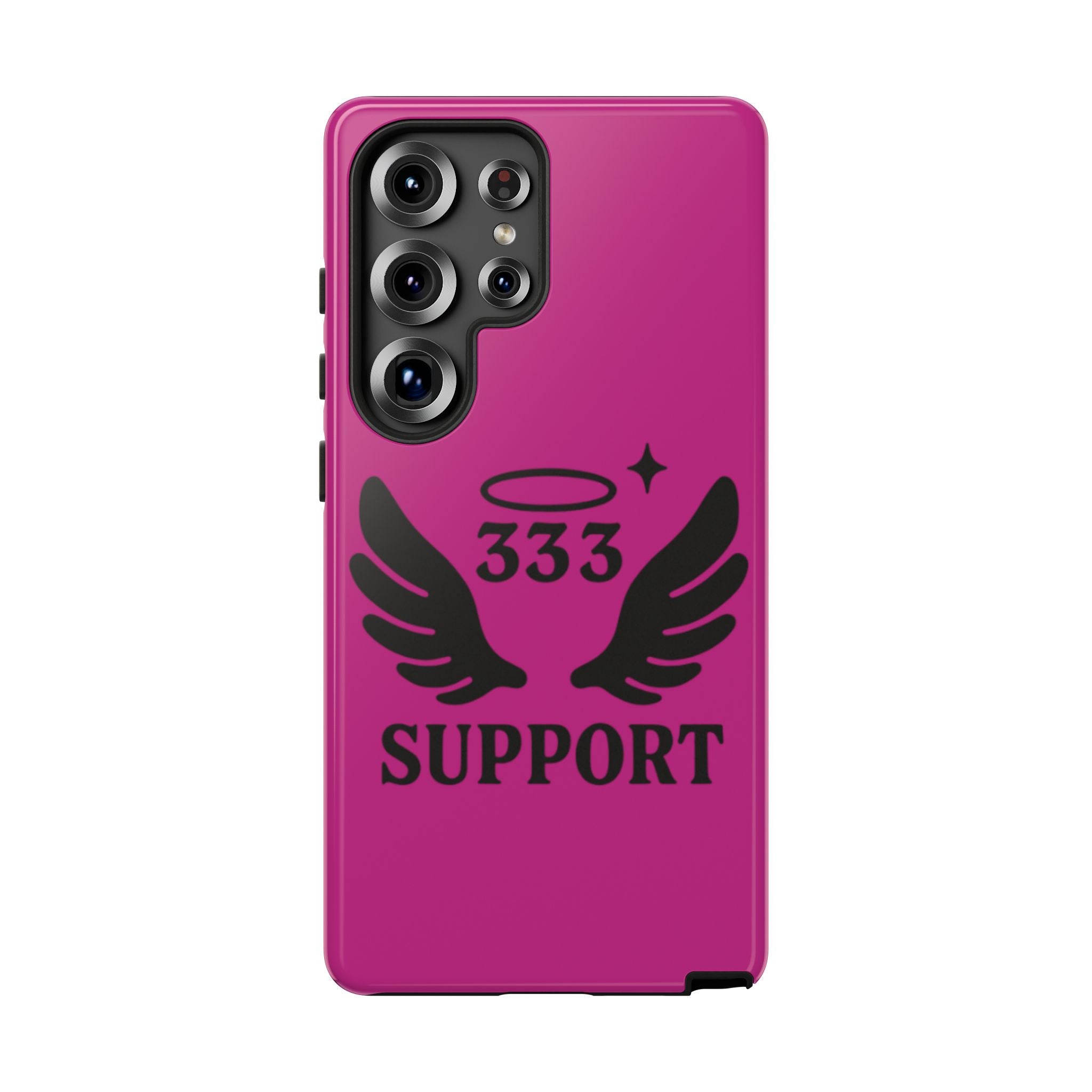 Black & Pink 333 Support Phone Case