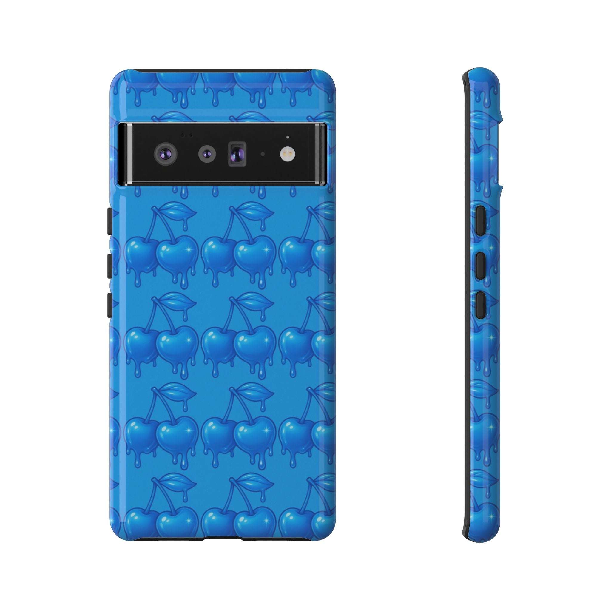 Blue Dripping Cherry Tough Phone Case