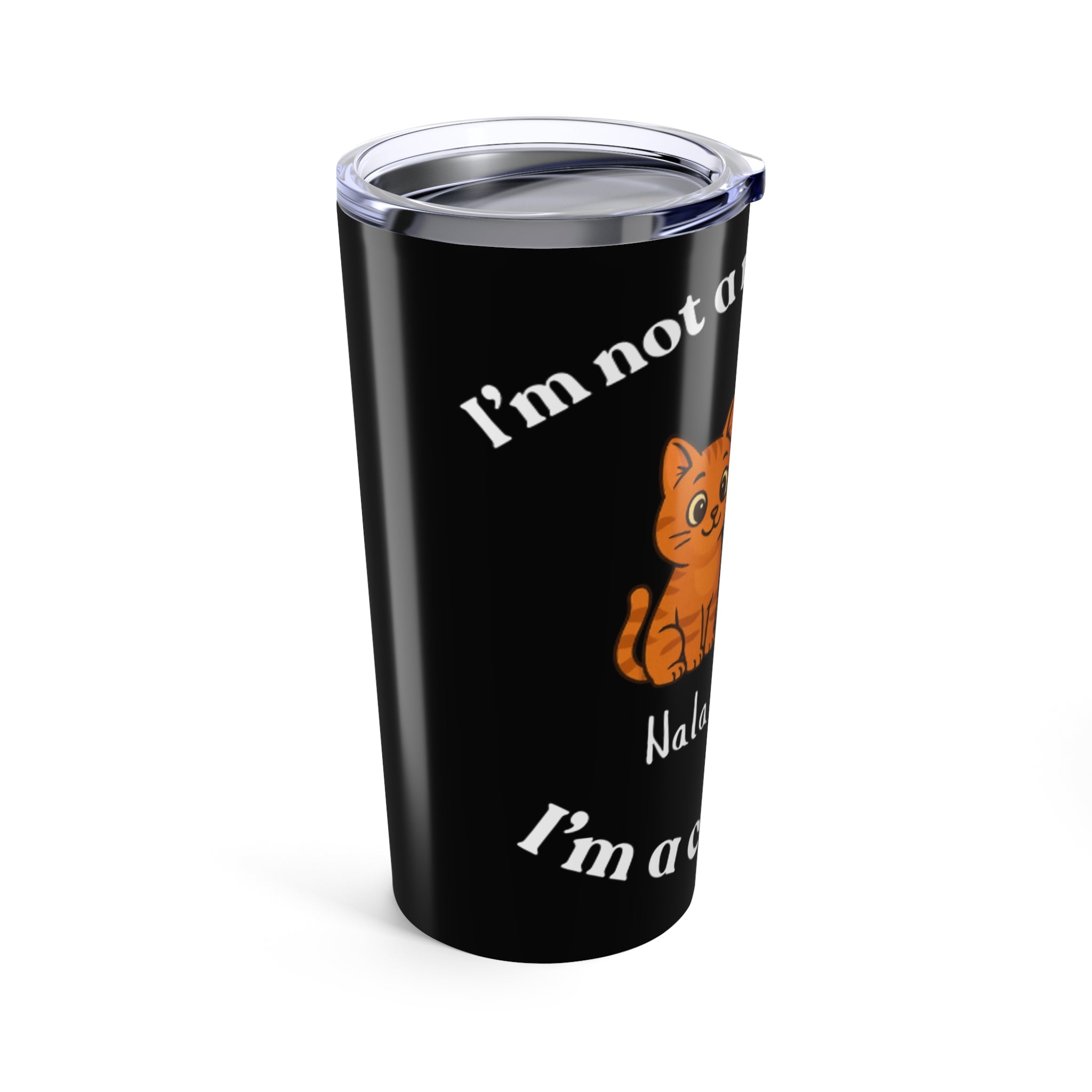 Cat Mom Tumbler 20oz — Personalized 'Not a Regular Mom, I'm a Cat Mom' Travel Cup