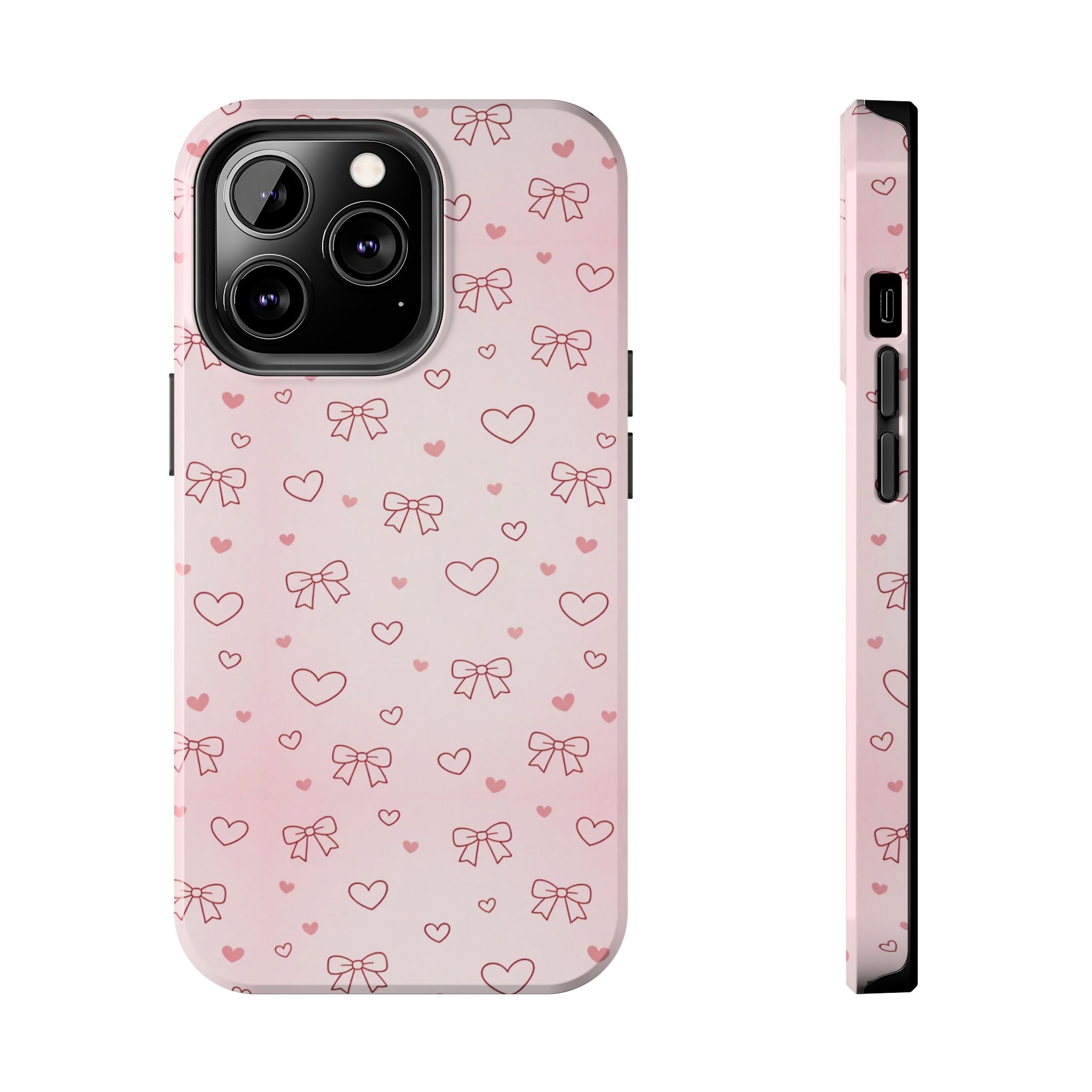 Pink Hearts & Bows Phone Case