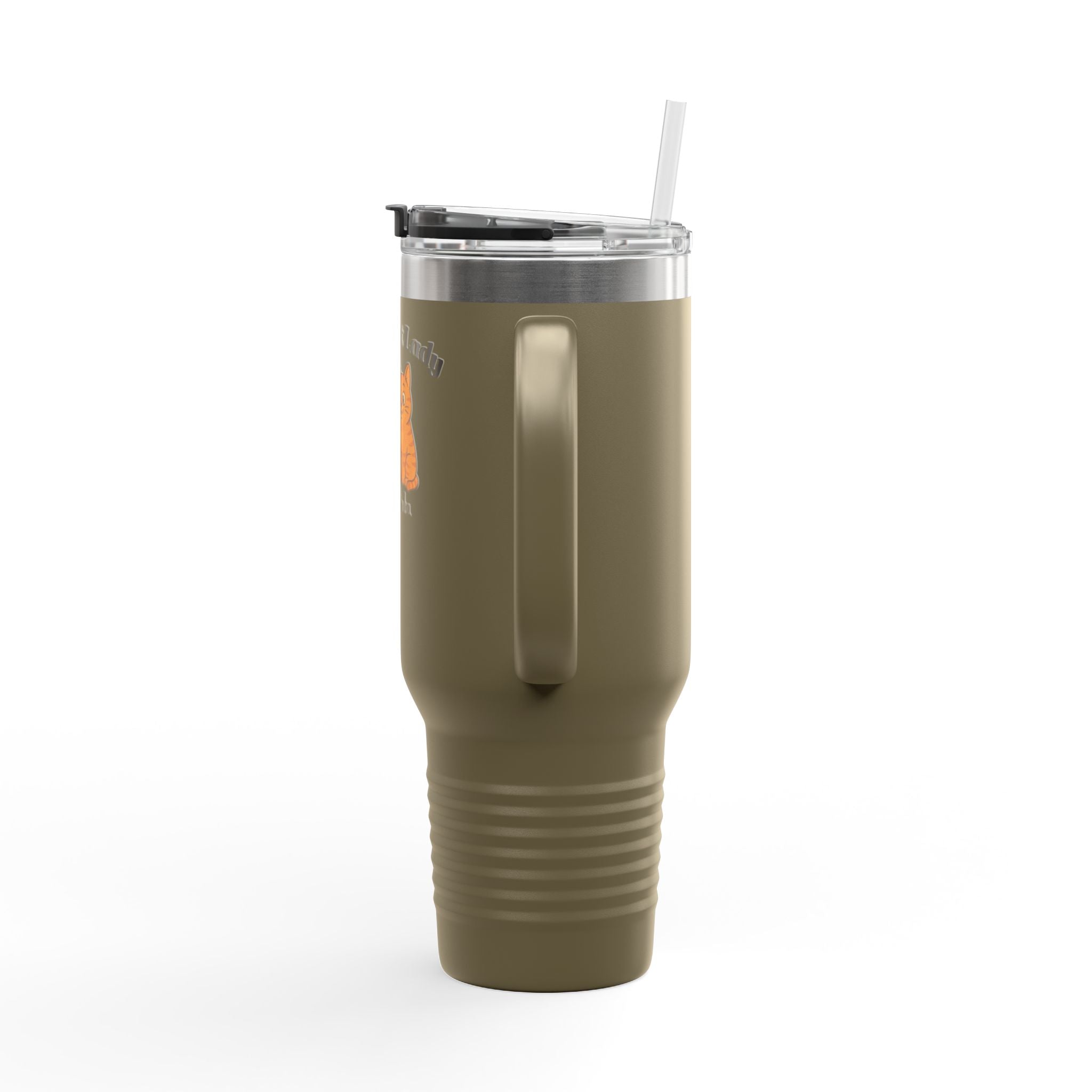 40oz Insulated Travel Mug — “Crazy Cat Lady” Personalized Pet Design
