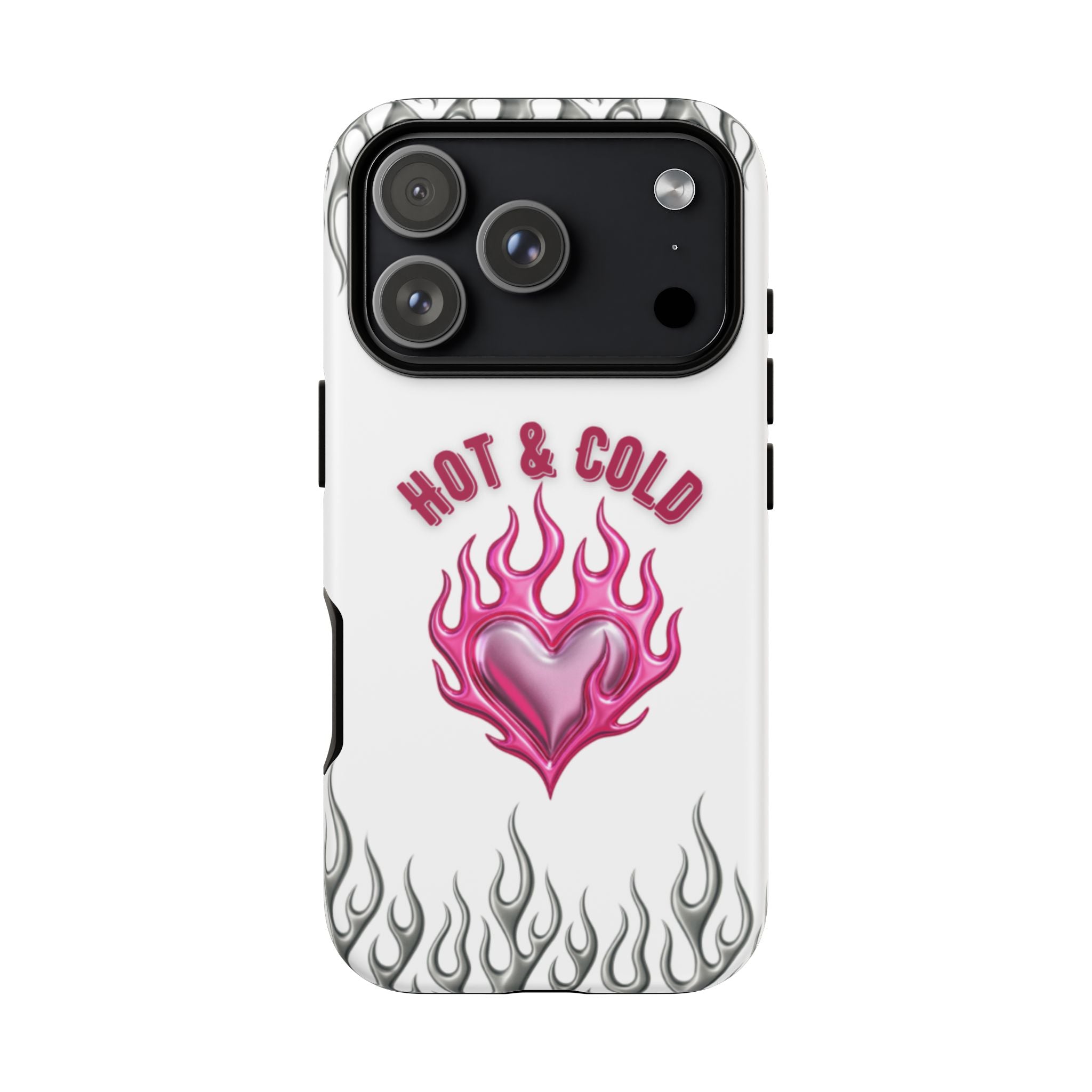 Hot & Cold Pink Flame Tough Phone Case