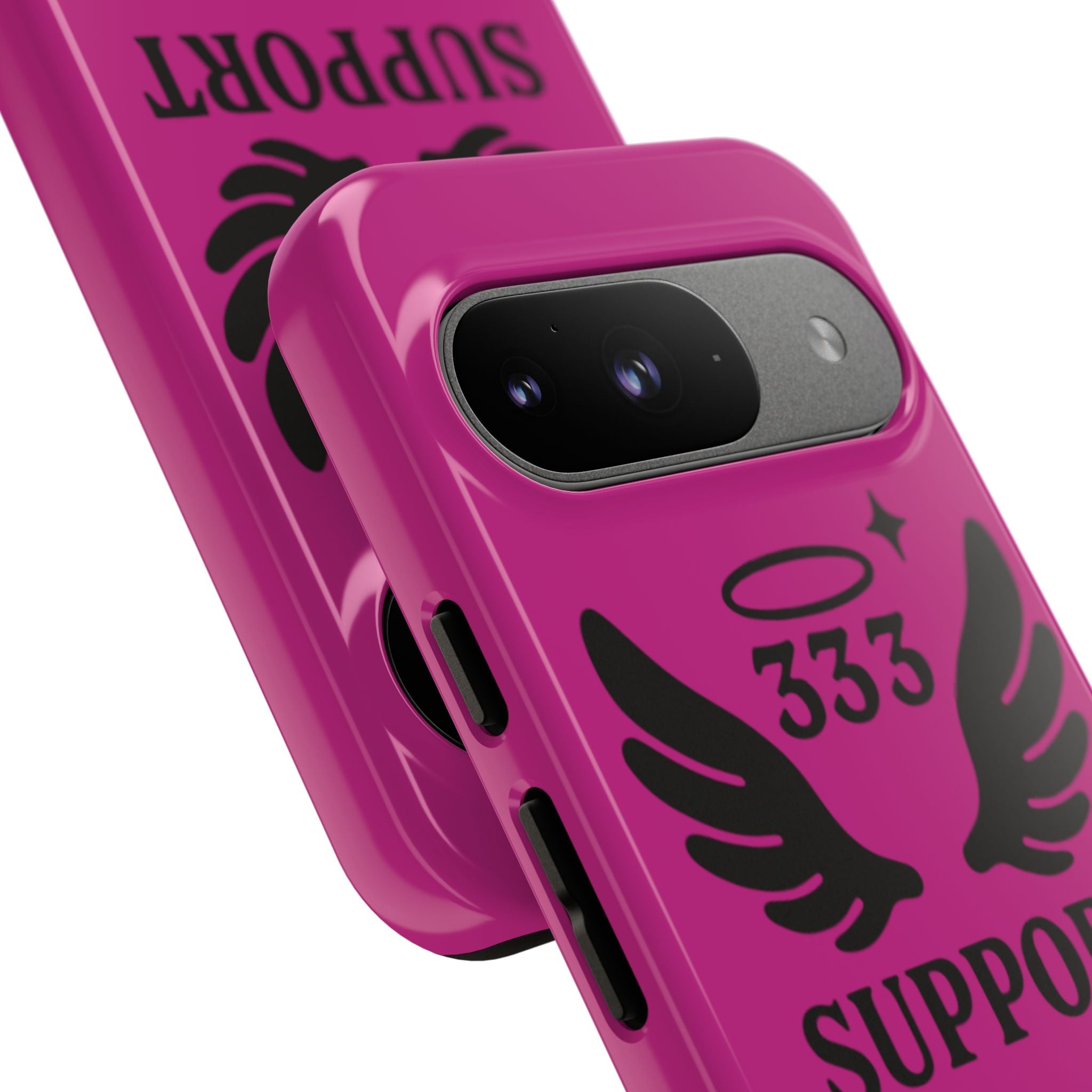 Black & Pink 333 Support Phone Case