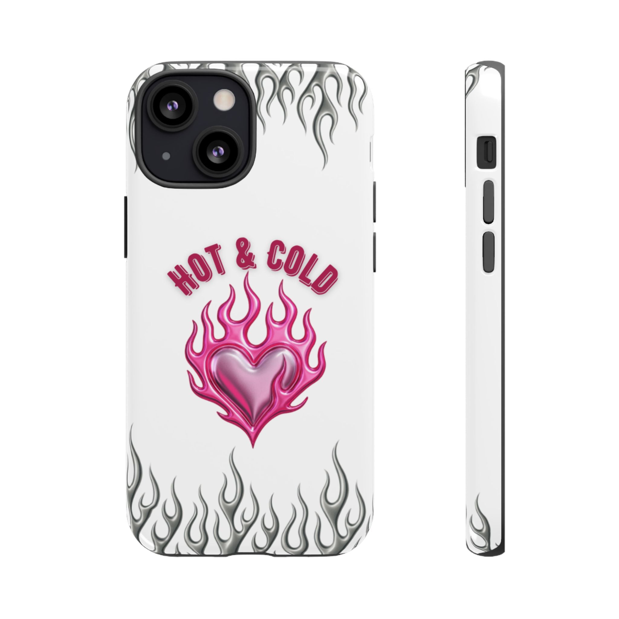 Hot & Cold Pink Flame Tough Phone Case