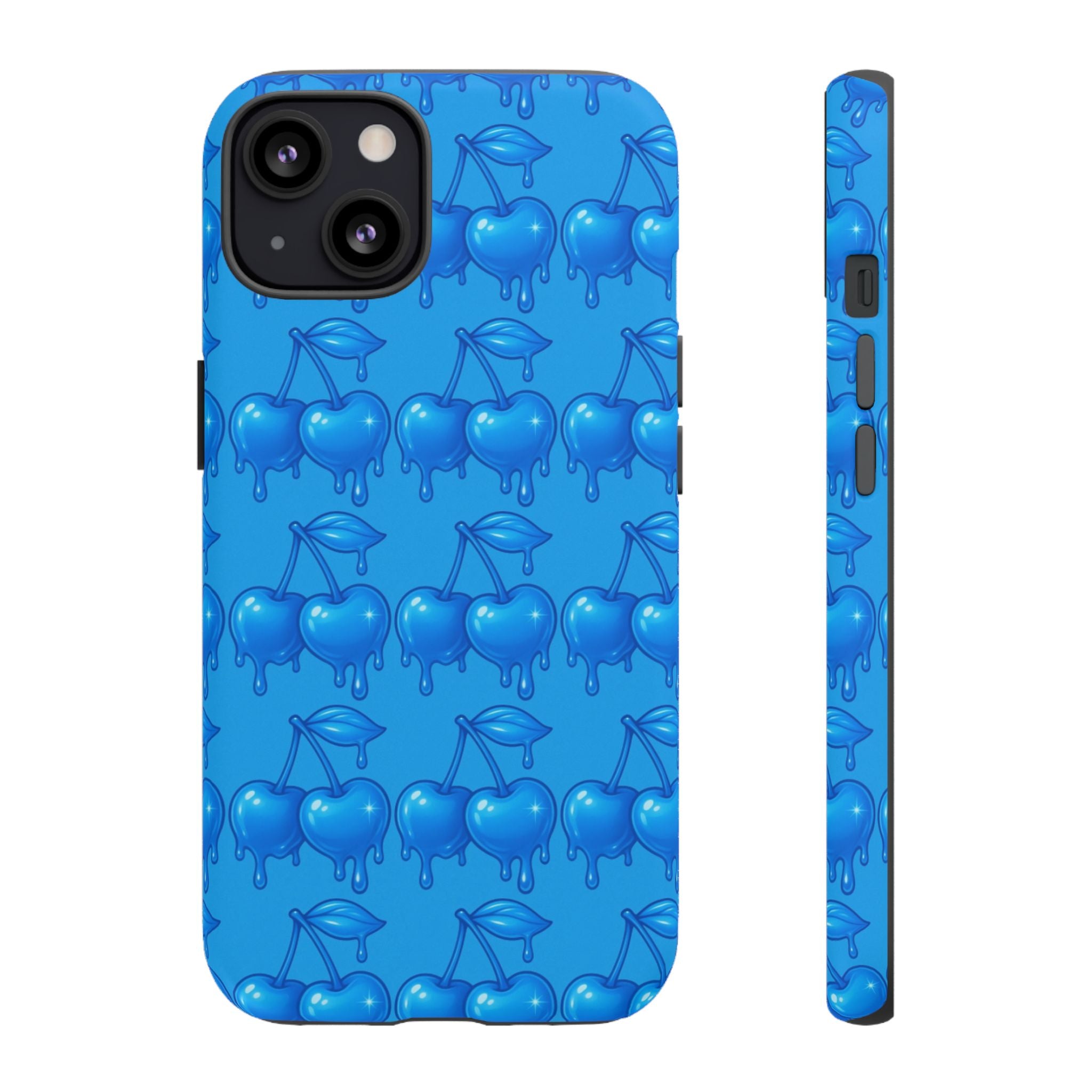 Blue Dripping Cherry Tough Phone Case