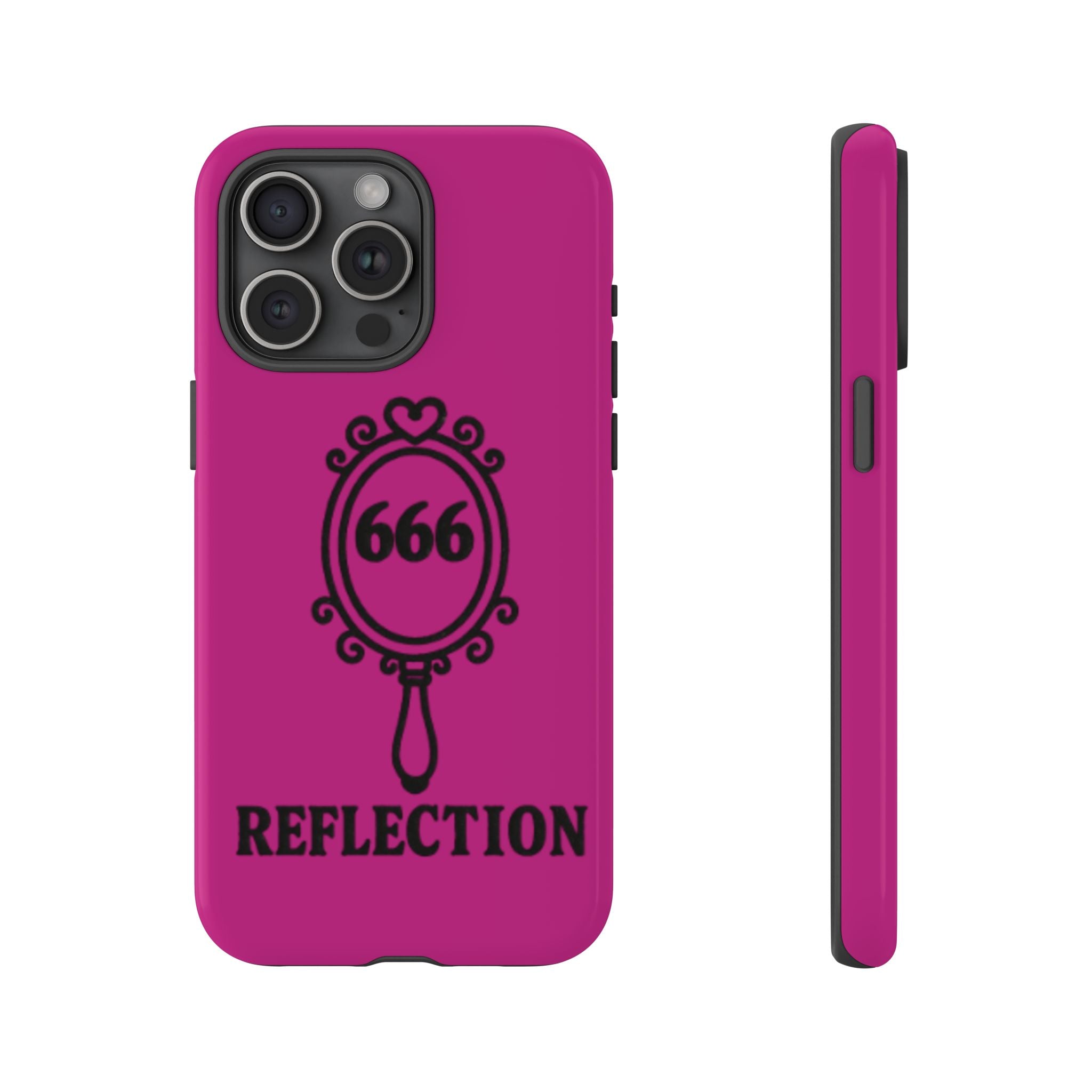 Black & Pink 666 Reflection Phone Case