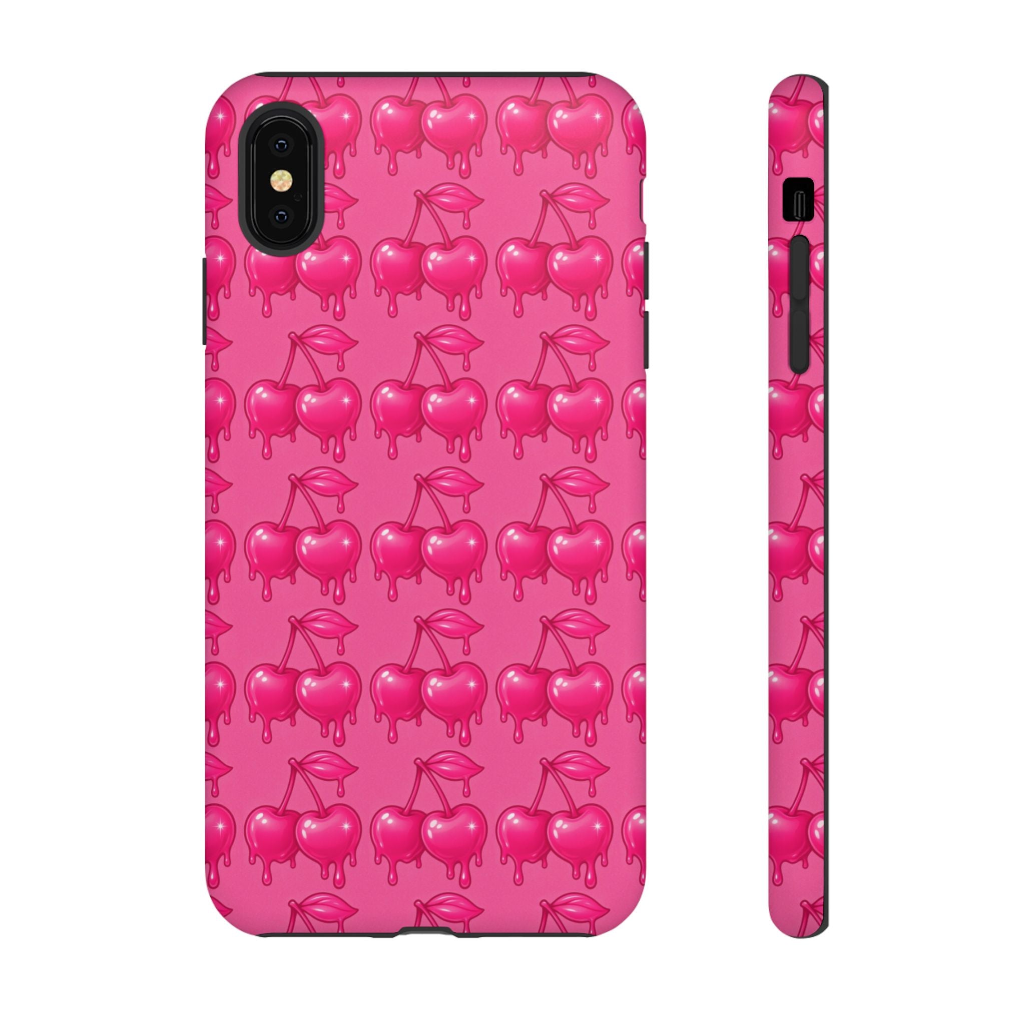 Pink Dripping Cherry Tough Phone Case