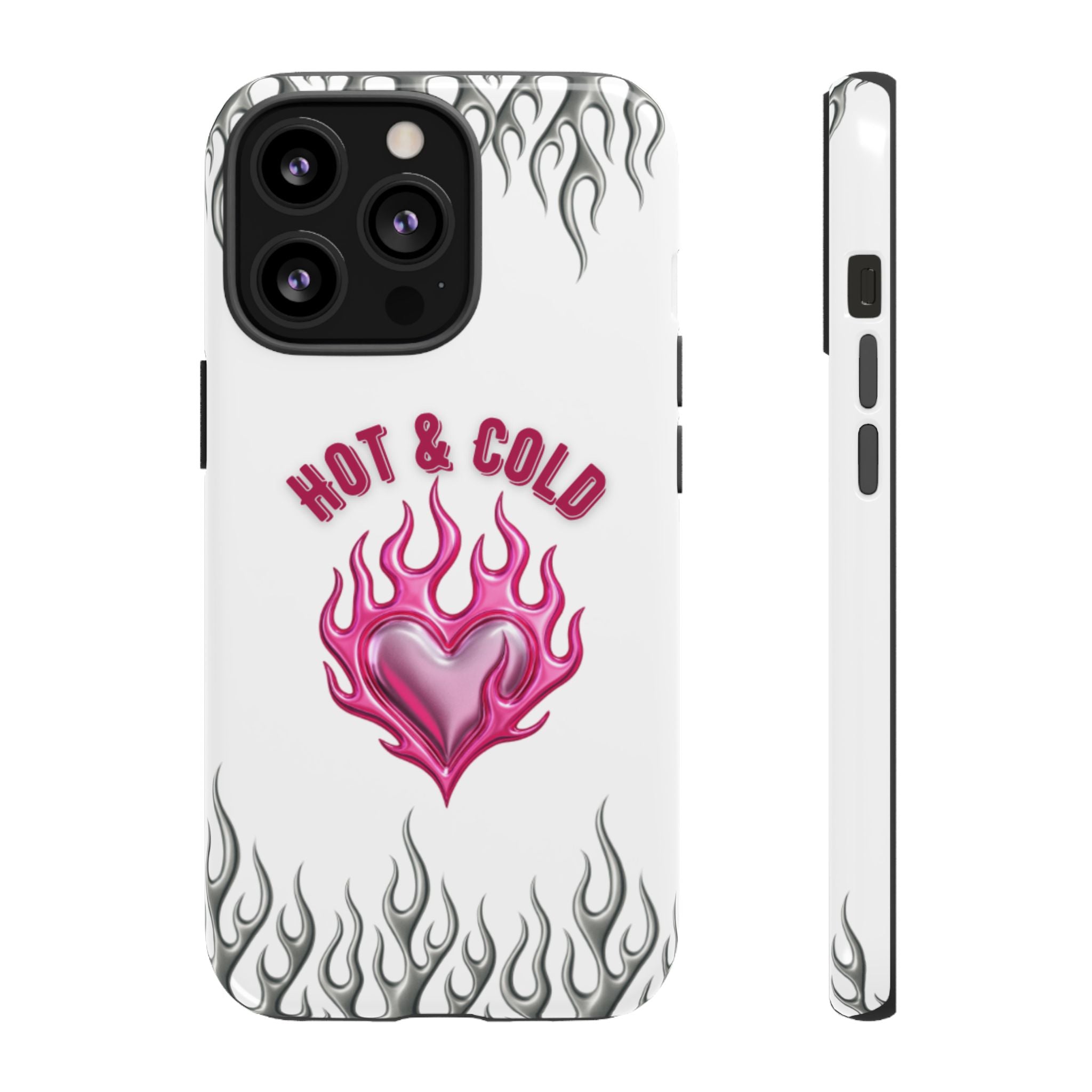 Hot & Cold Pink Flame Tough Phone Case