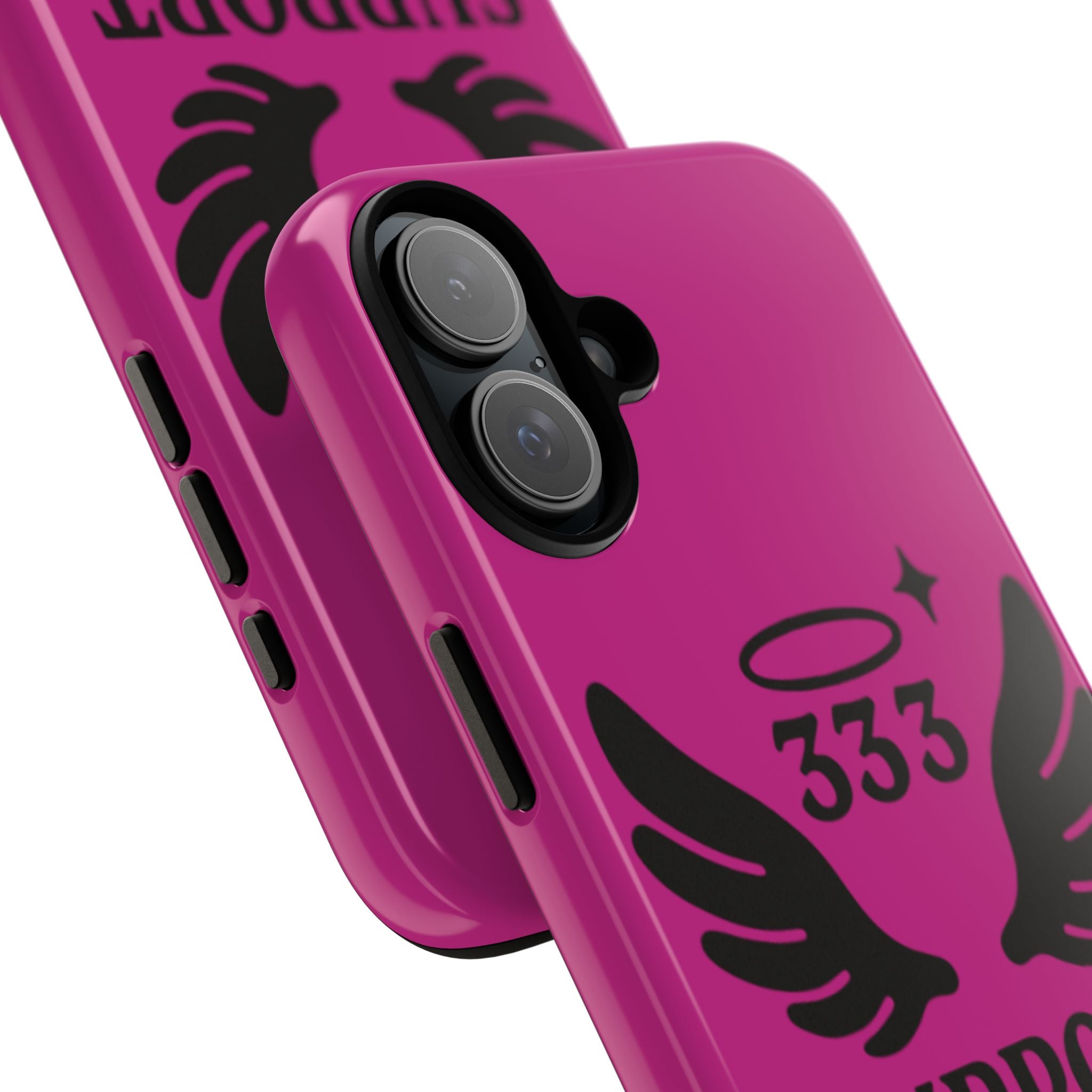 Black & Pink 333 Support Phone Case