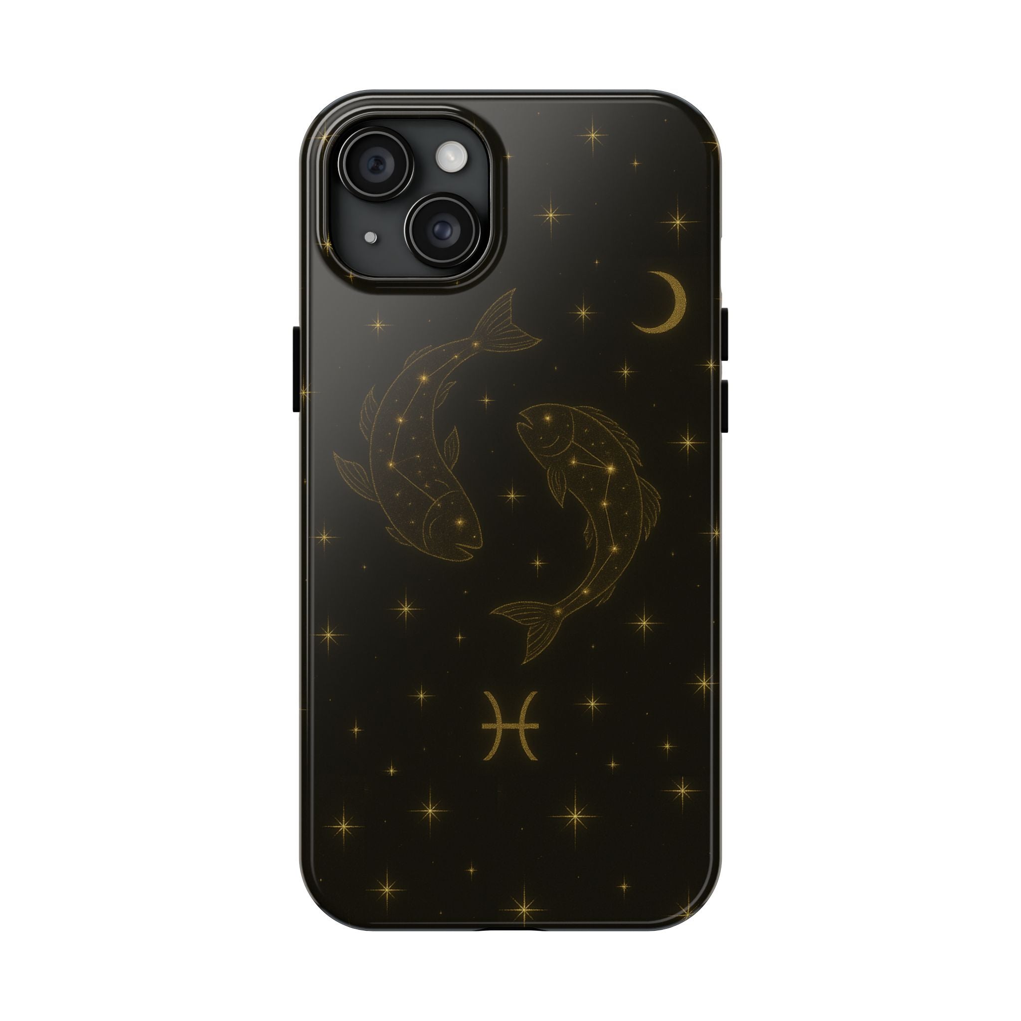 Pisces Zodiac Tough Phone Case — Gold Koi Constellation Design