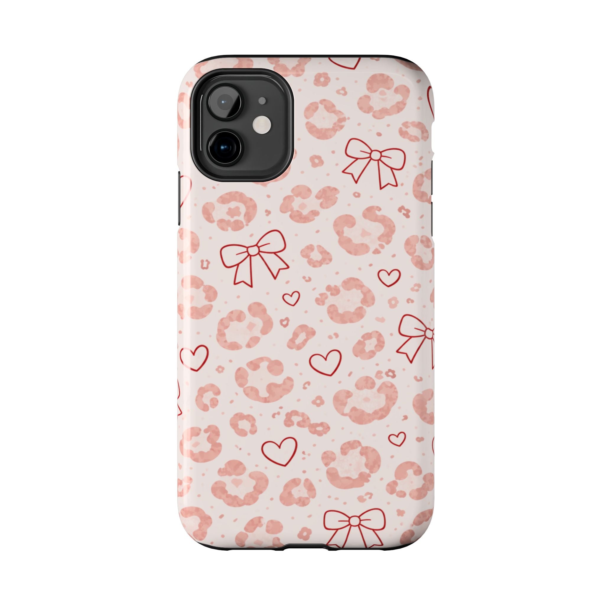 Pink Leopard, Hearts & Bows Phone Case