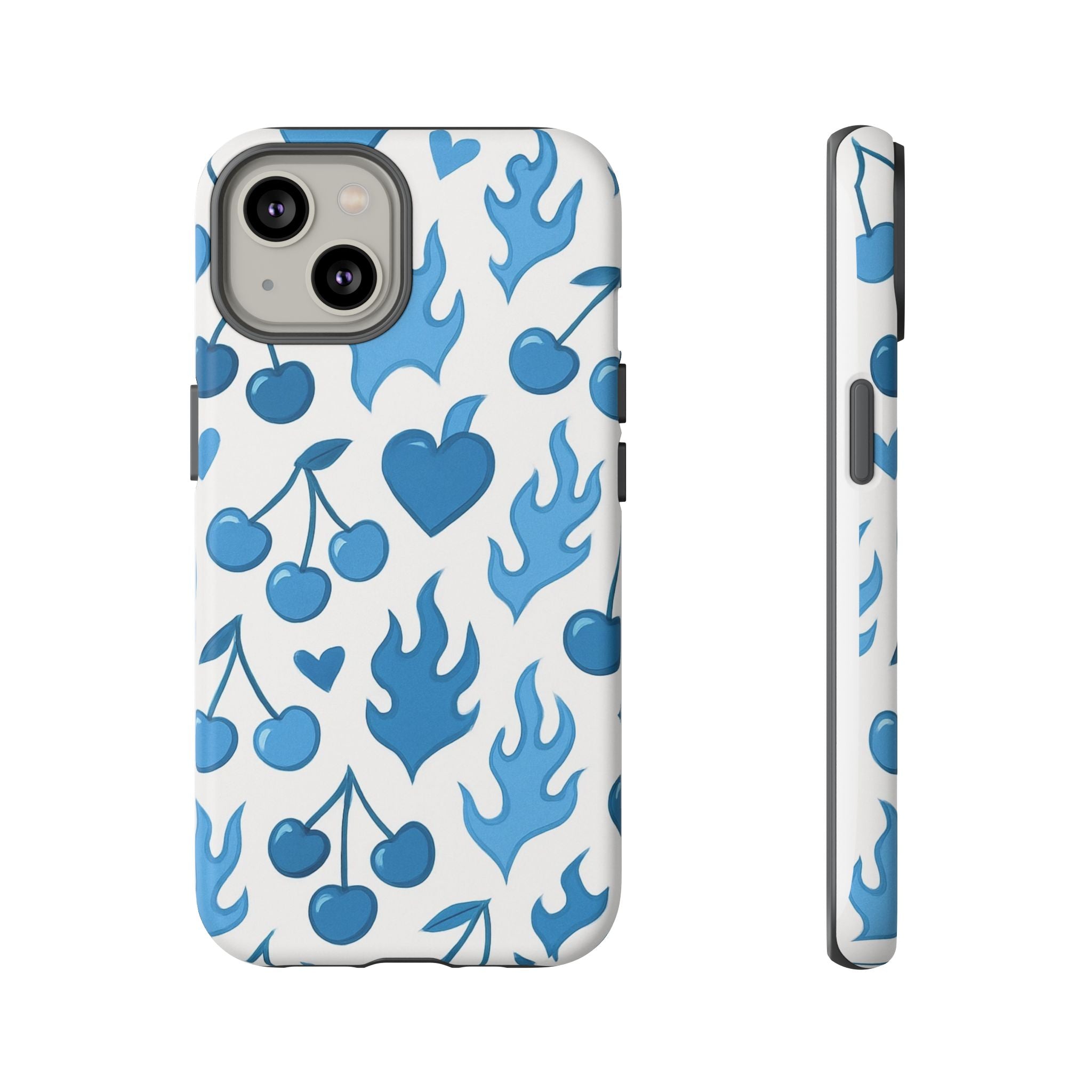 Blue Flaming Heart Phone Case