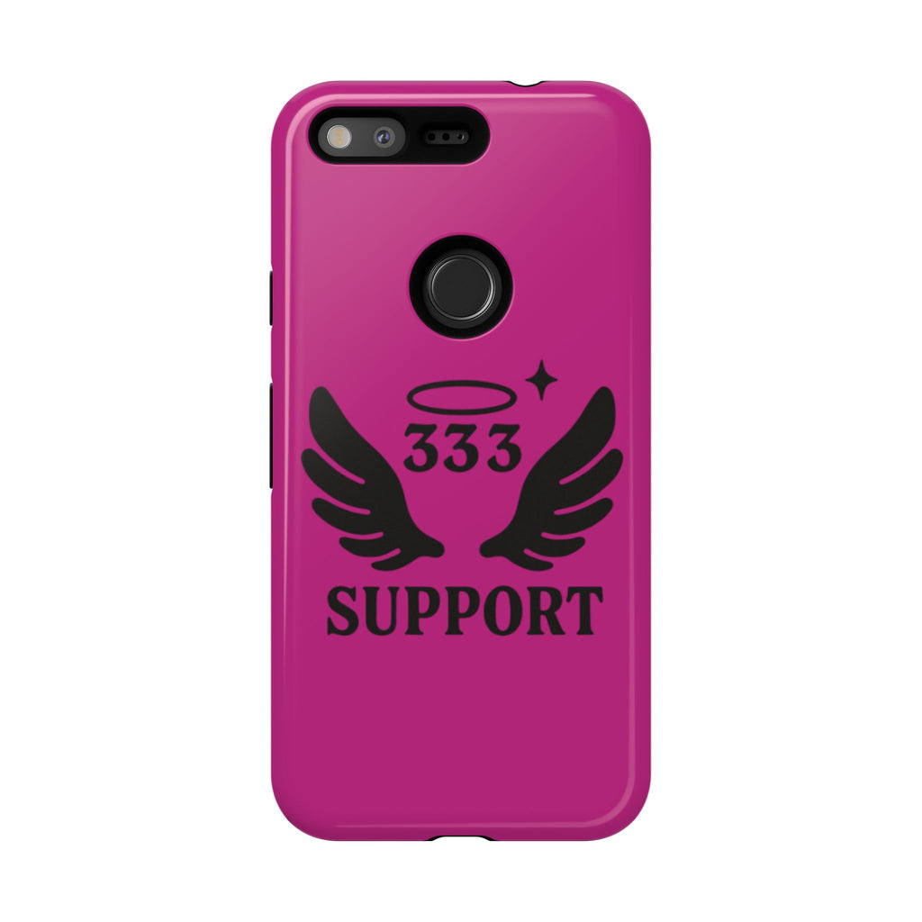 Black & Pink 333 Support Phone Case